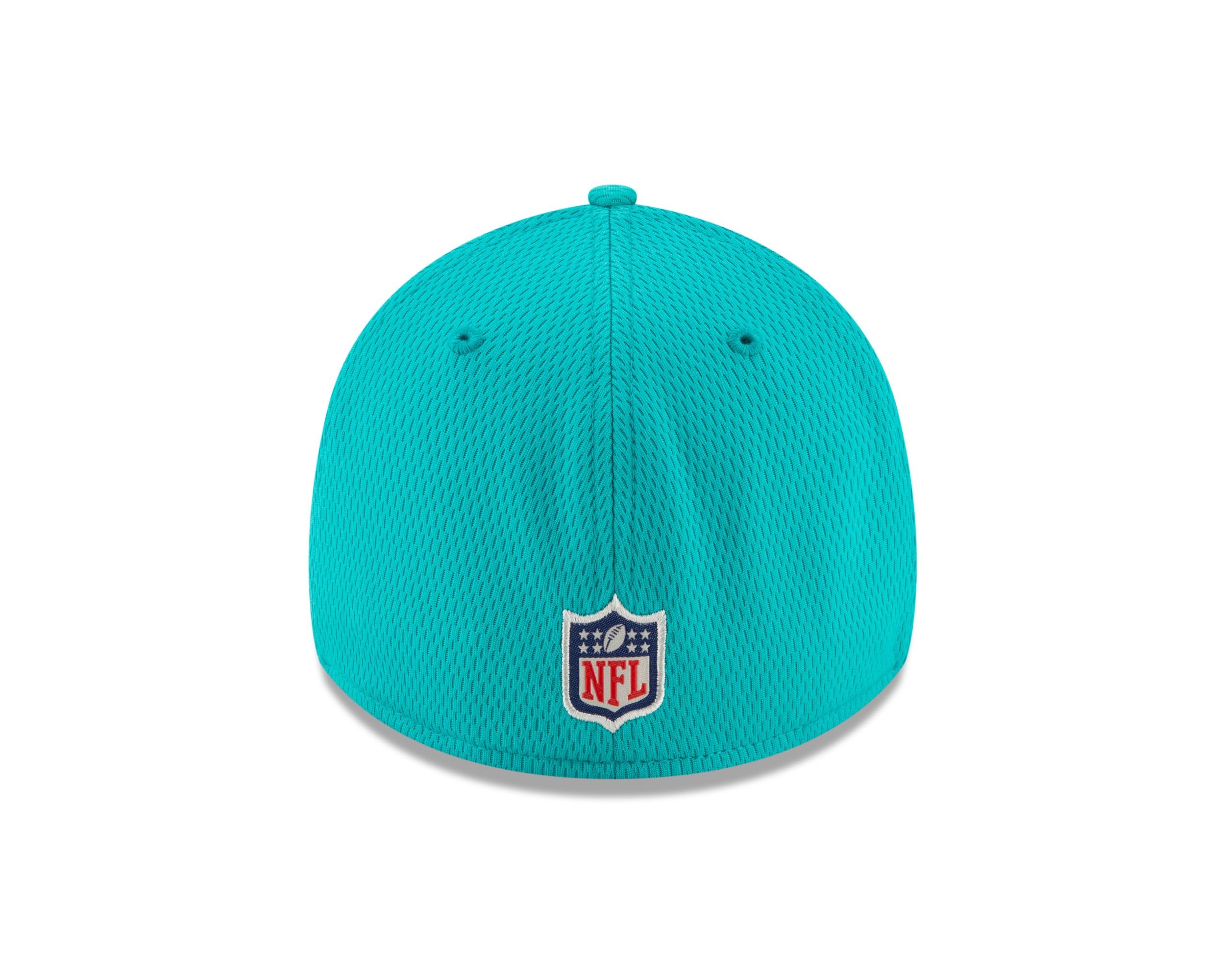 Miami Dolphins NFL 2021 Sideline Turquoise 39Thirty Stretch Cap New Era