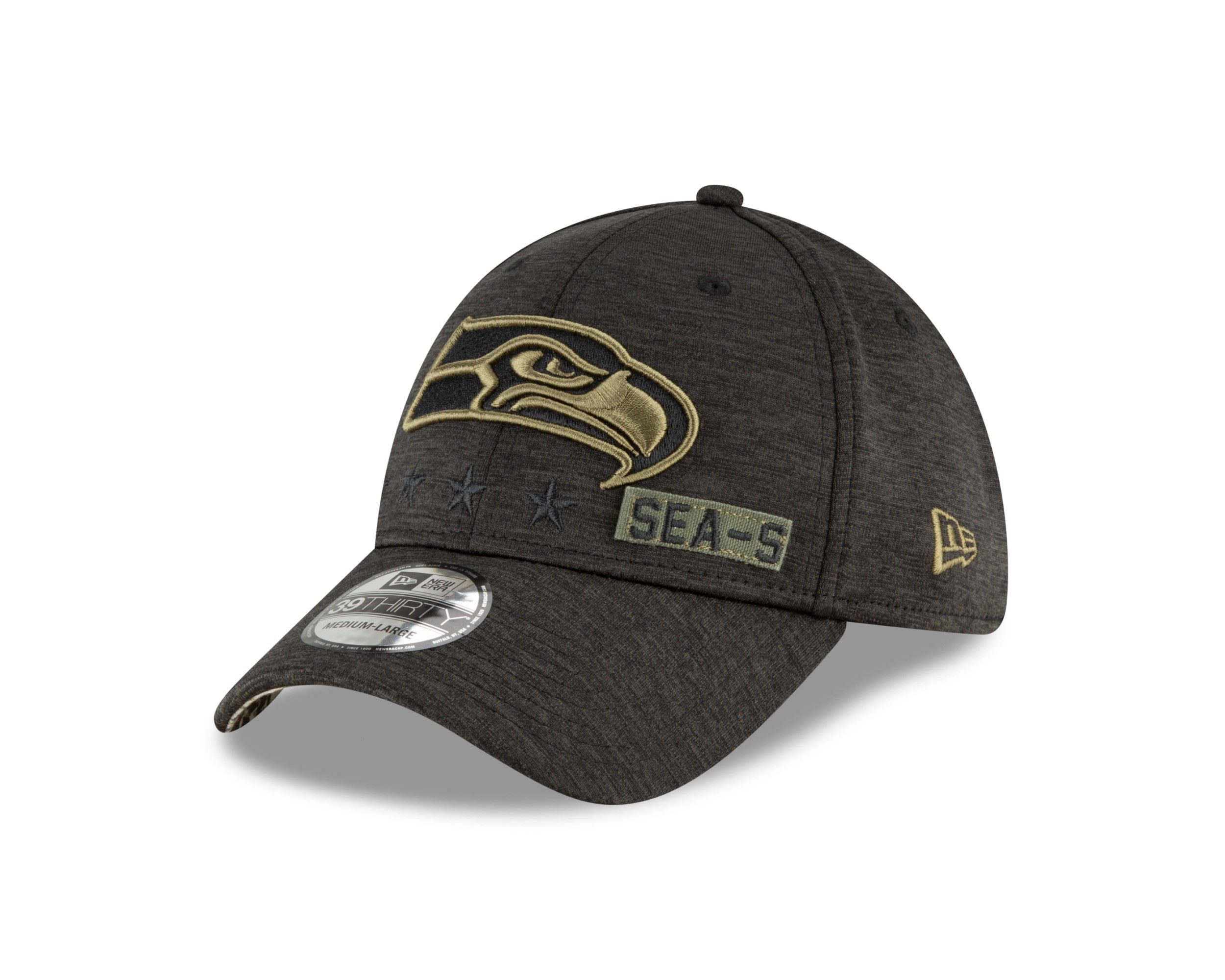 Seattle Seahawks NFL On Field 2020 Salute to Service 39Thirty Stretch Cap New Era 