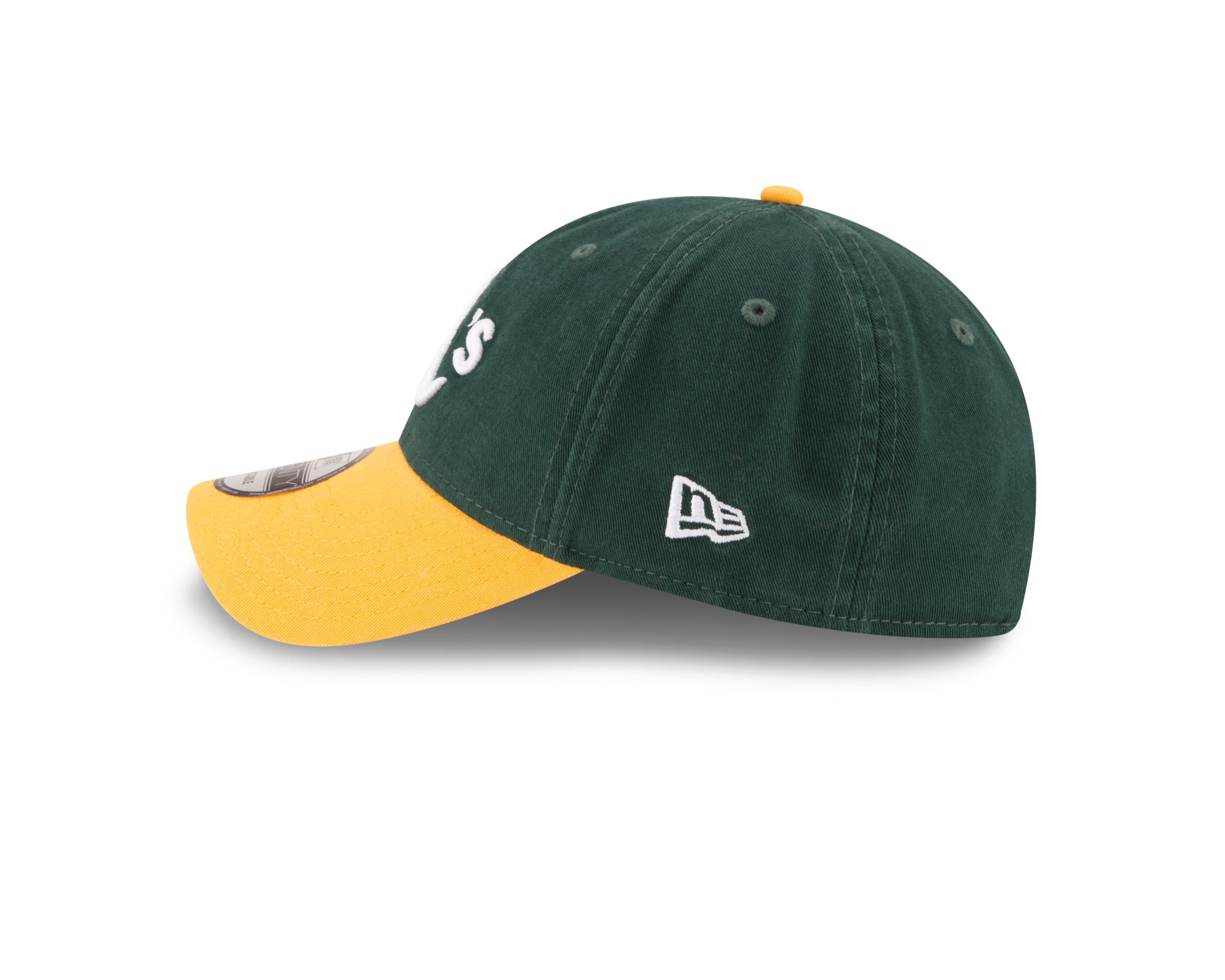 Oakland Athletics MLB Core Classic Grün Gelb Verstellbare 9Twenty Cap New Era