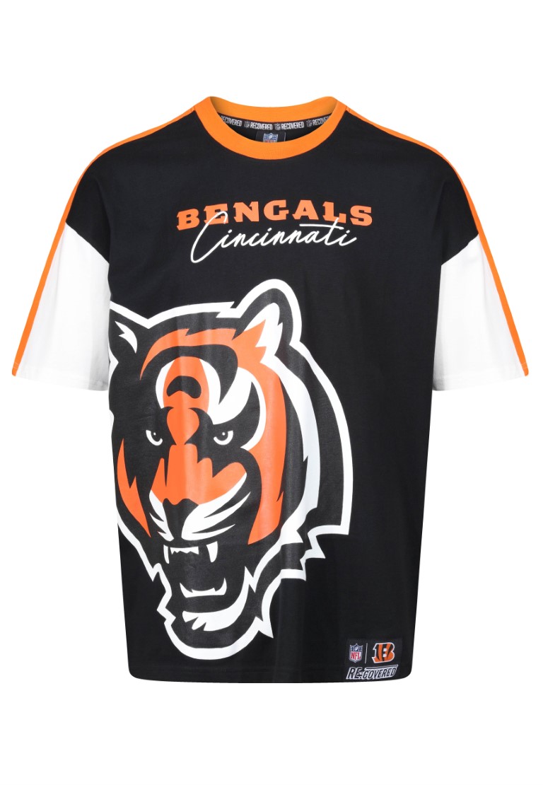 Cincinnati Bengals Cut and Sew Navy Oversized T-Shirt Recovered
