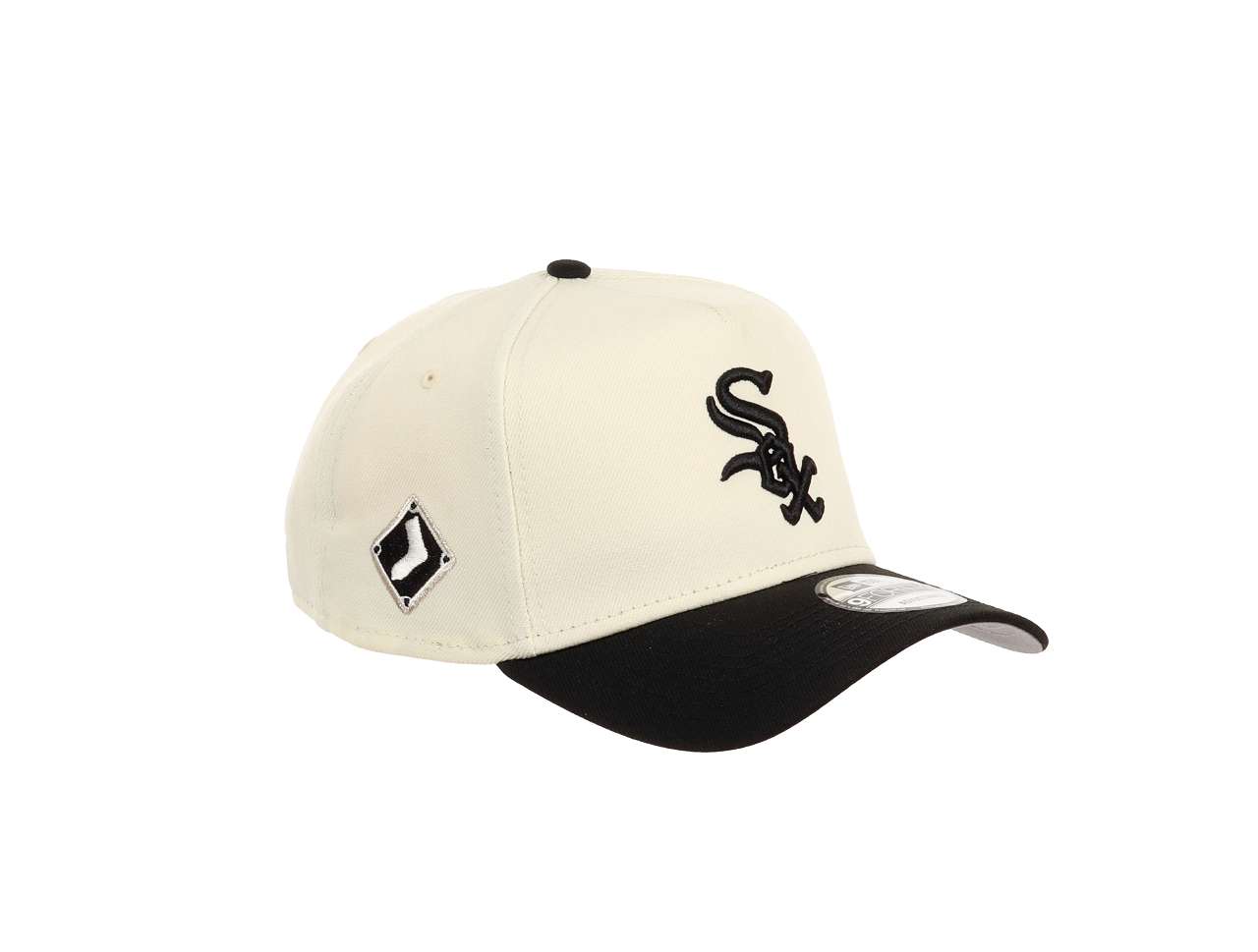 Chicago White Sox MLB Red Sox Sidepatch Cooperstown Chrome Black 9Forty A-Frame Snapback Cap New Era