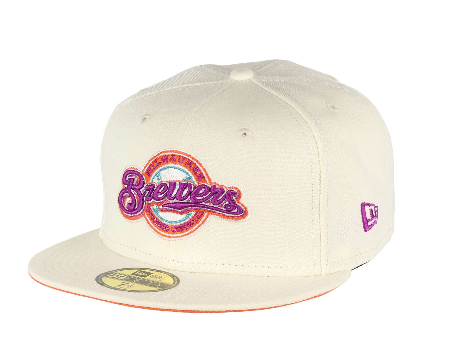 Milwaukee Brewers MLB Cooperstown County Stadium Sidepatch Chrome 59Fifty Basecap New Era