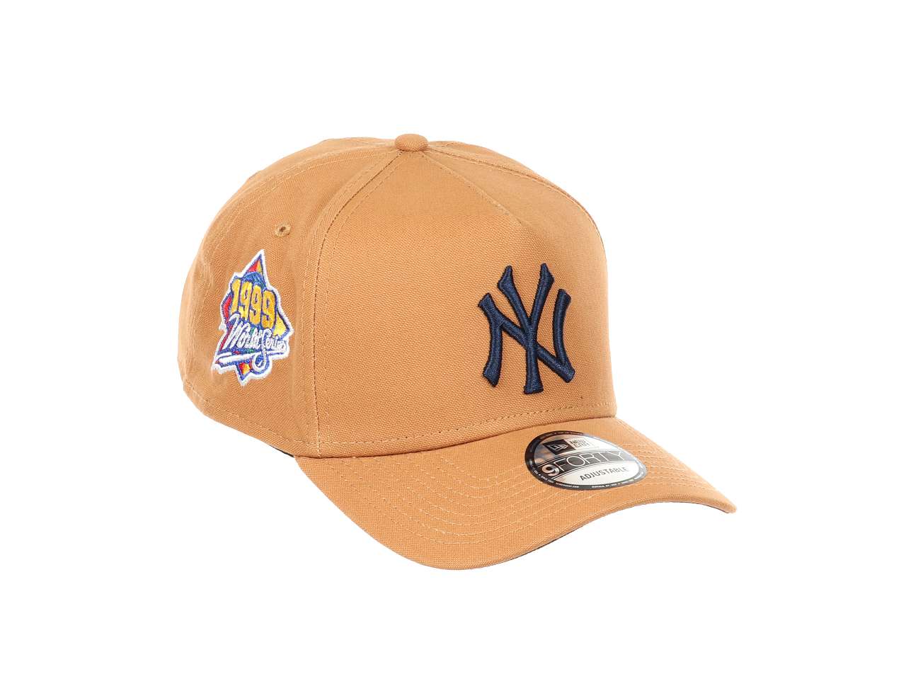 New York Yankees MLB World Series 1999 Sidepatch Brown 9Forty A-Frame Snapback Cap New Era