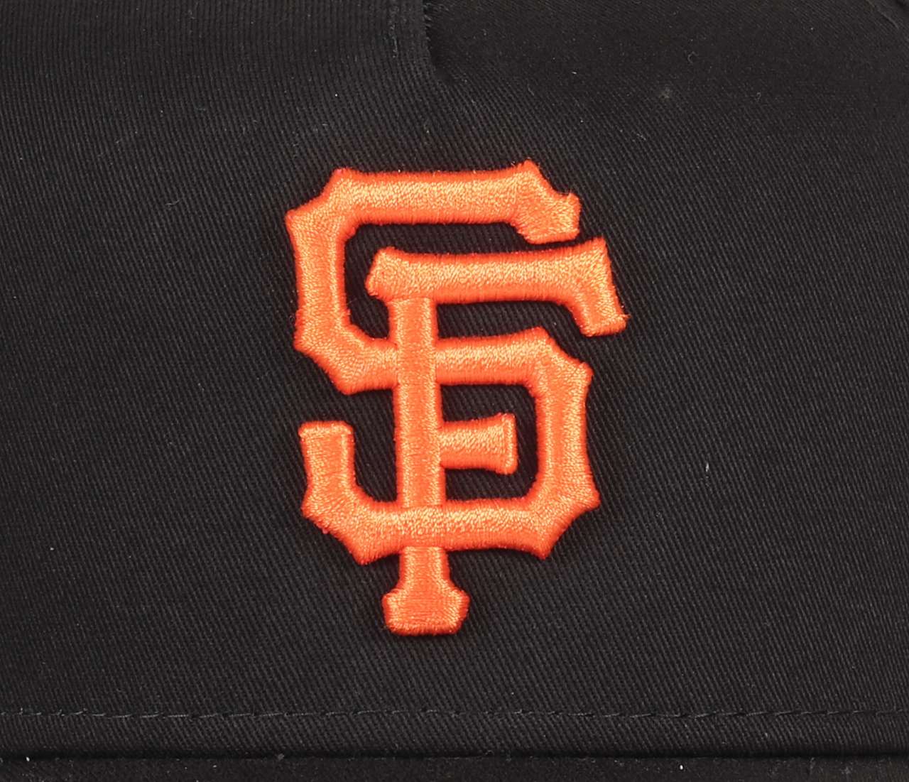  San Francisco Giants MLB Black Coloured Team Logo Orange 9Forty A-Frame Snapback Cap New Era