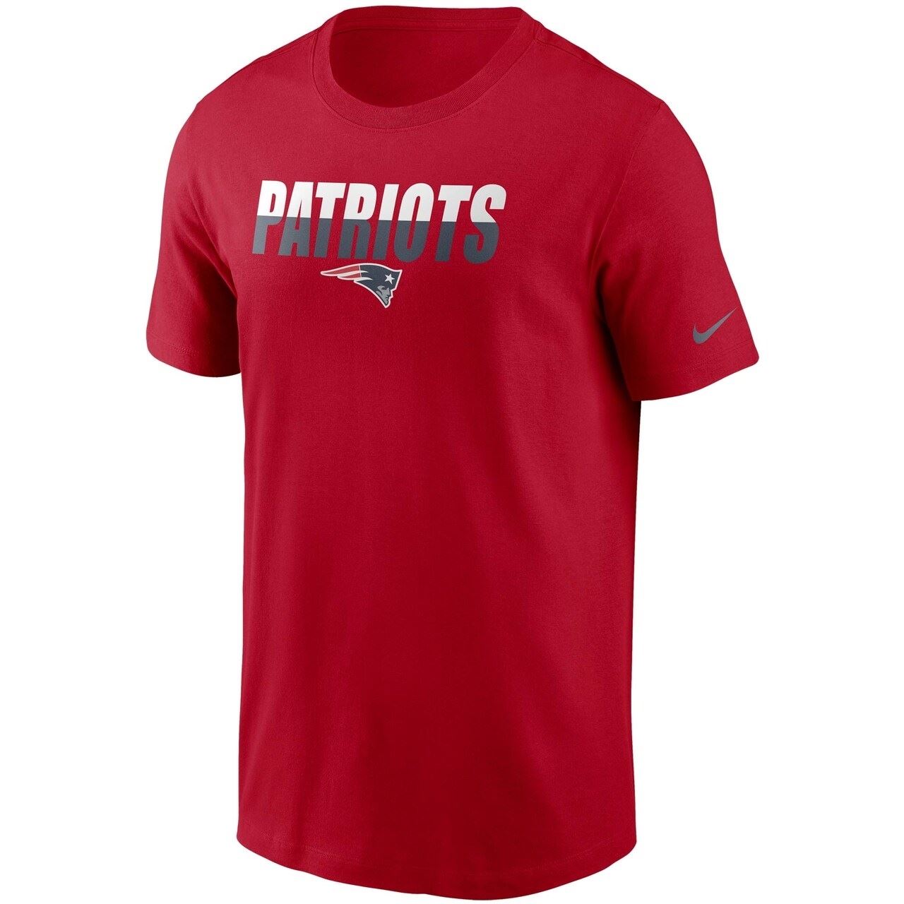 New England Patriots NFL Split Team Name Essential Tee University Red T-Shirt Nike