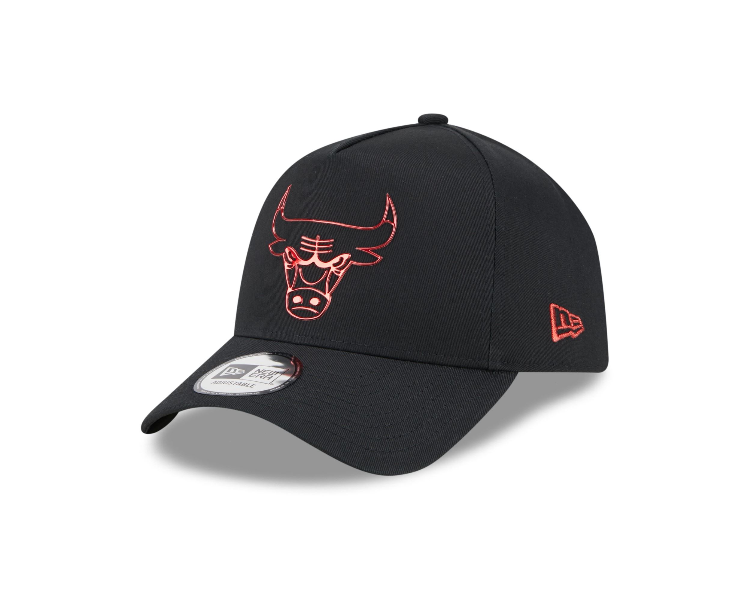 Chicago Bulls Black NBA Foil Pack Black and Red 9Forty E-Frame Snapback Cap