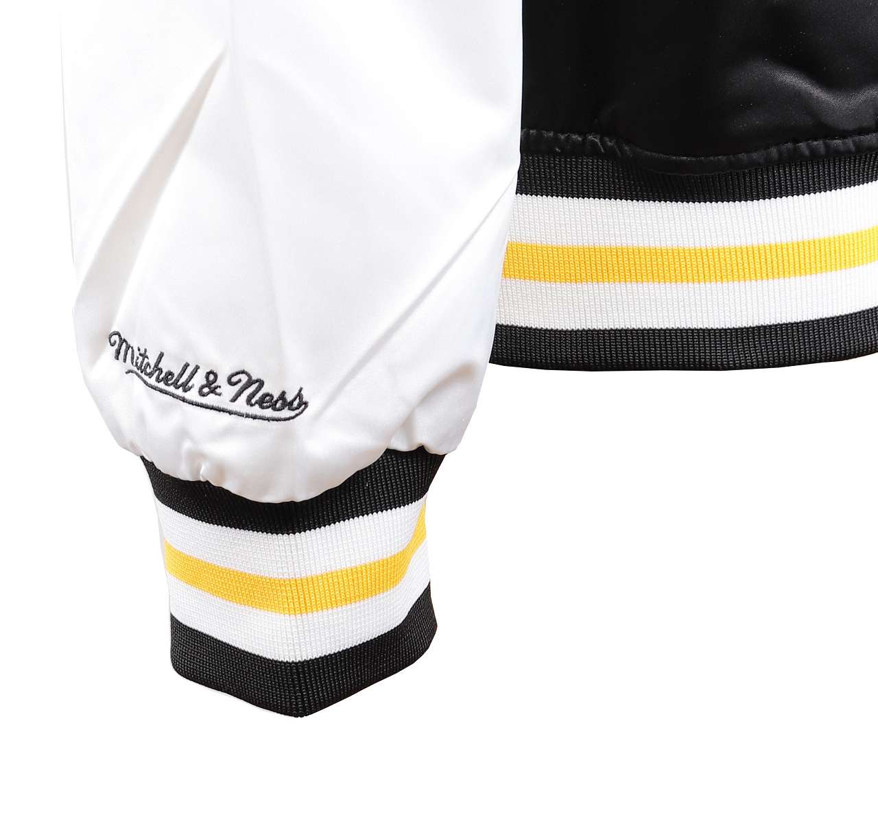 Boston Bruins Black NHL Primetime Lightweight Satin Jacket Mitchell & Ness