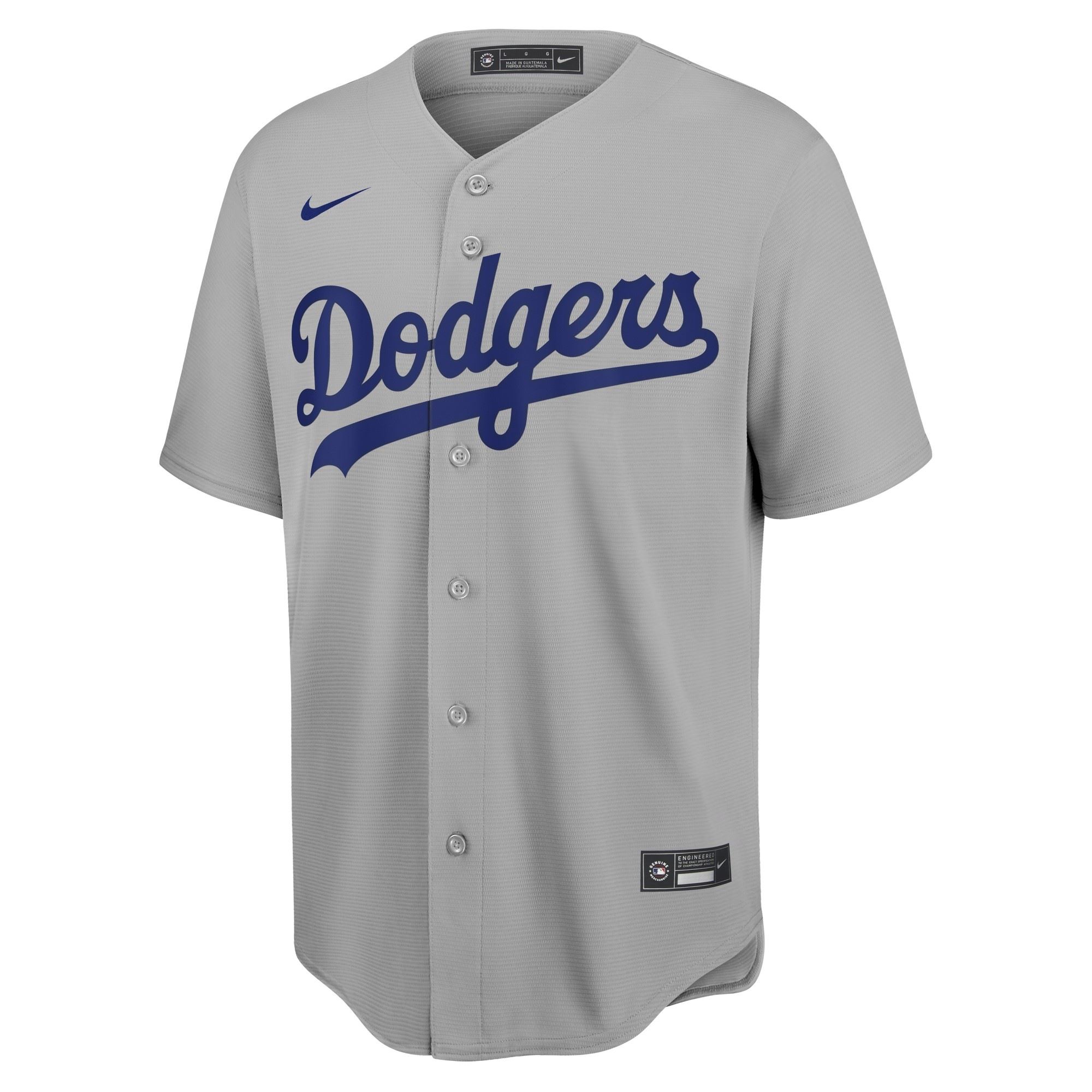 Los Angeles Dodgers Gray Official MLB Replica Alternate Road Jersey Nike