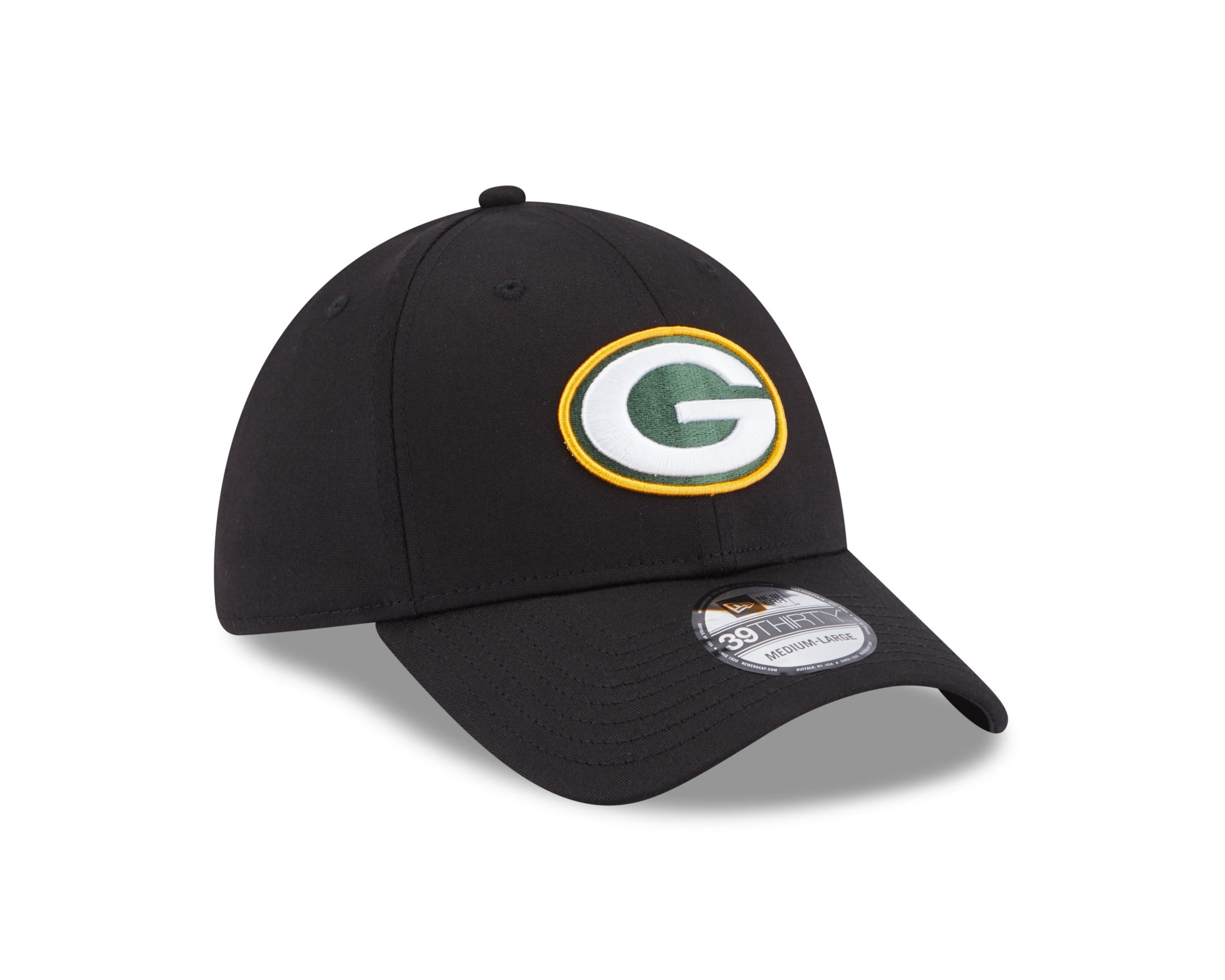 Green Bay Packers NFL Comfort Black 39Thirty Stretch Cap New Era