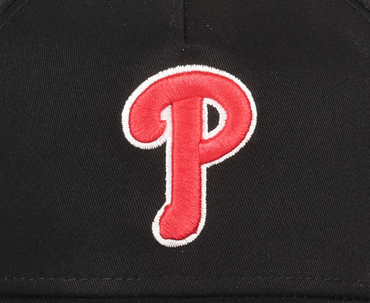  Philadelphia Phillies MLB Black Coloured Team Logo Red 9Forty A-Frame Snapback Cap New Era