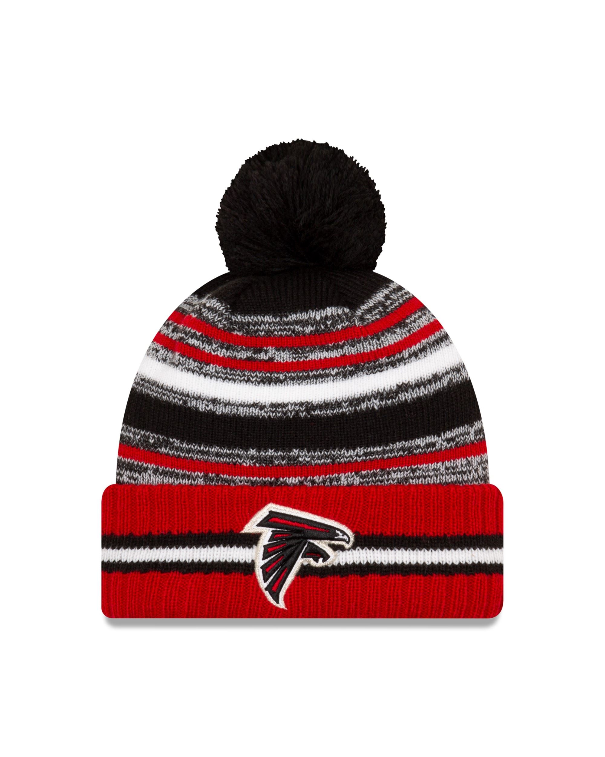 Atlanta Falcons NFL 2021 Sideline Sport Knit Kids Bobble Beanie New Era