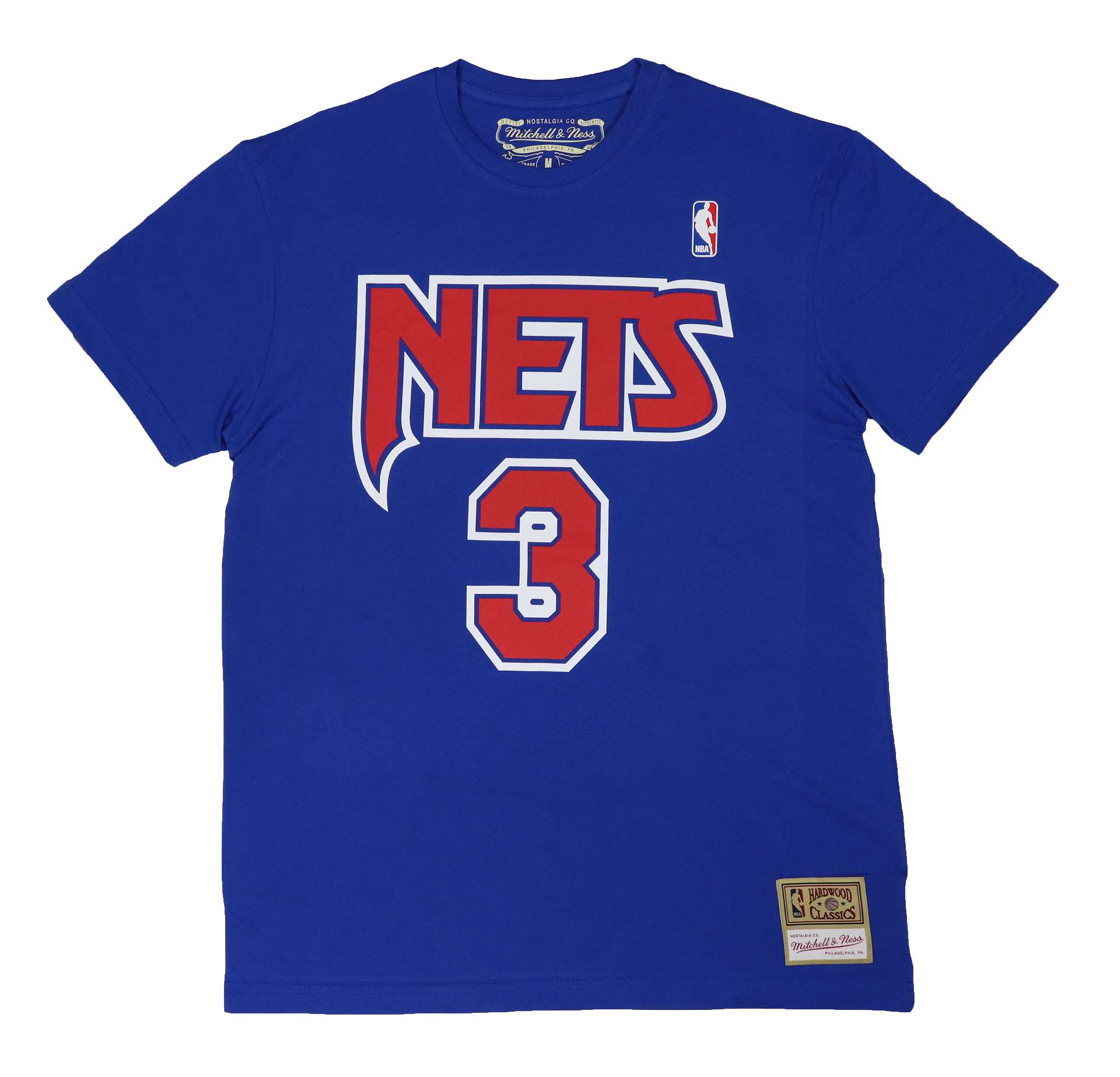 Drazen Petrovic # 3 New Jersey Nets NBA Name & Number Tee Royal T-Shirt Mitchell & Ness