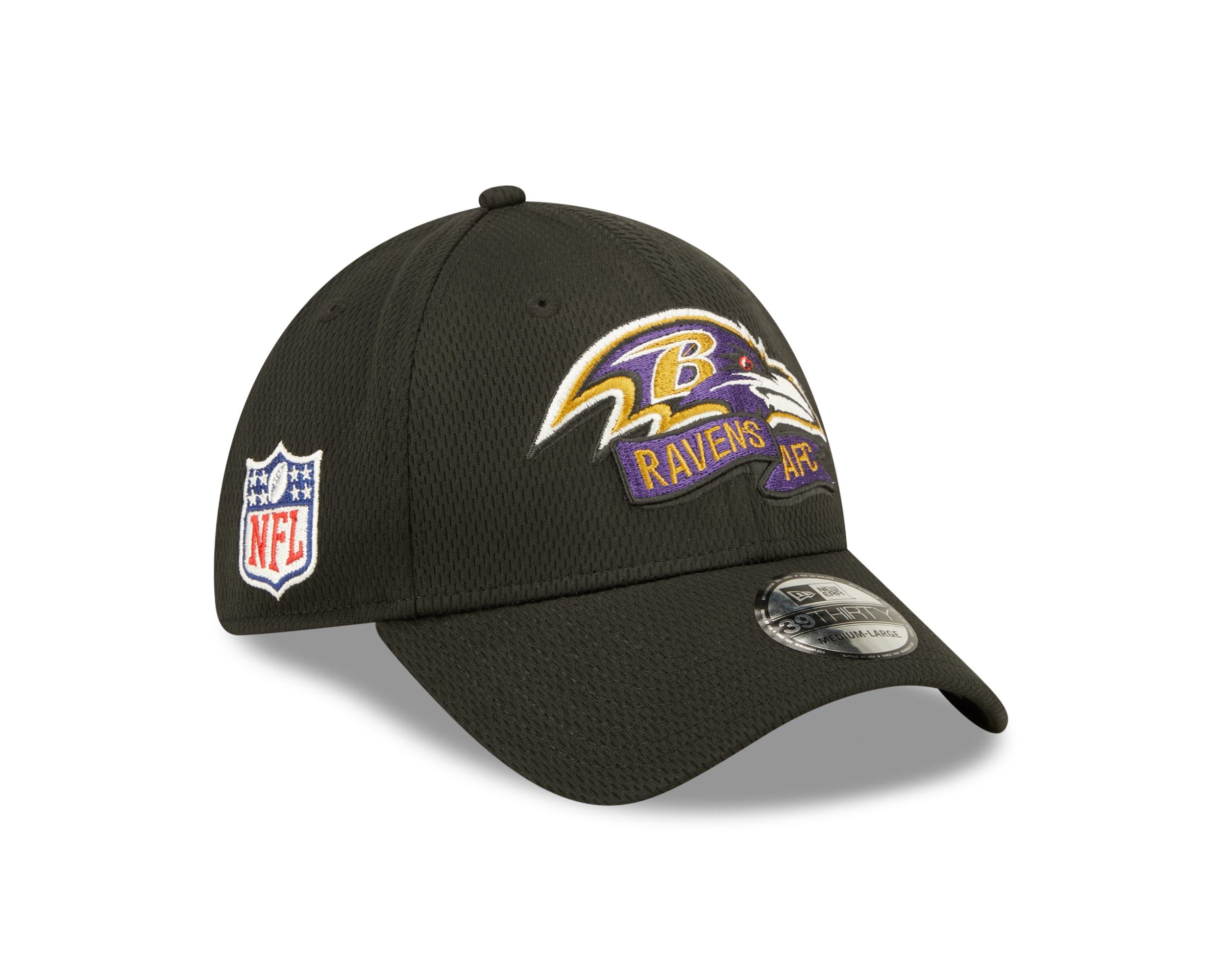 Baltimore Ravens NFL 2022 Sideline Black 39Thirty Stretch Cap New Era