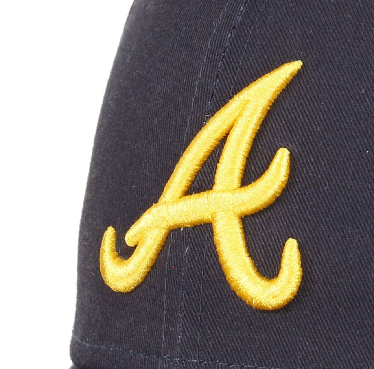 Atlanta Braves MLB Rear Logo Navy / A-Gold 9Forty Adjustable Cap New Era