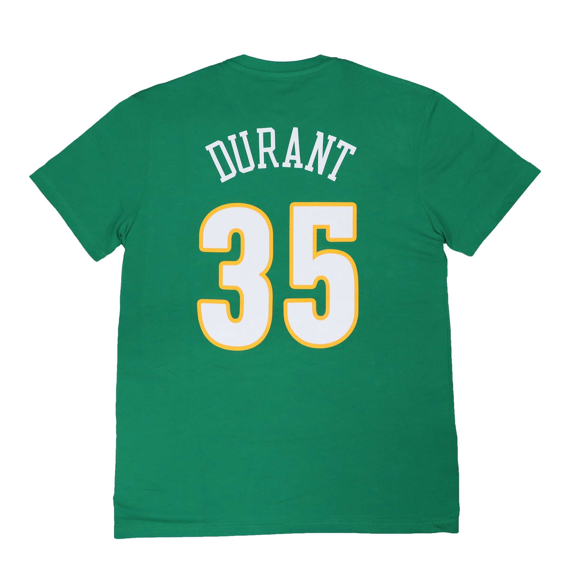 Kevin Durant #35 Seattle Supersonics NBA Name & Number Tee Dark Green T-Shirt Mitchell & Ness