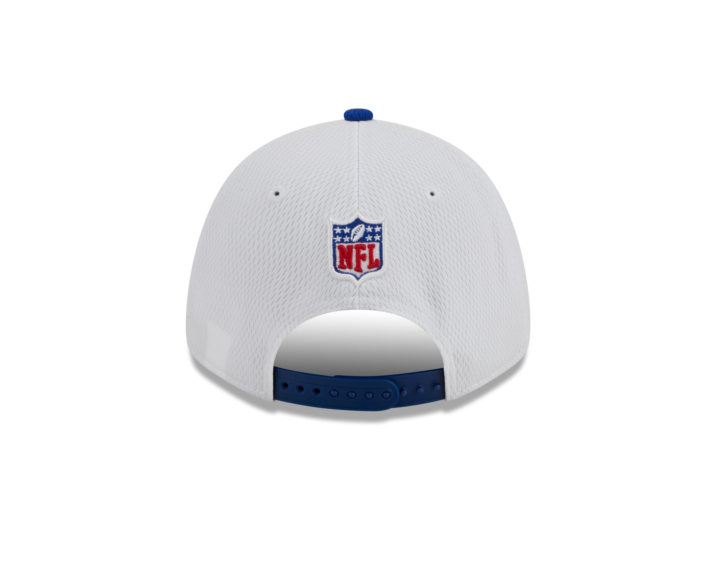New York Giants NFL 2023 Sideline White Blue 9Forty Stretch Snapback Cap New Era