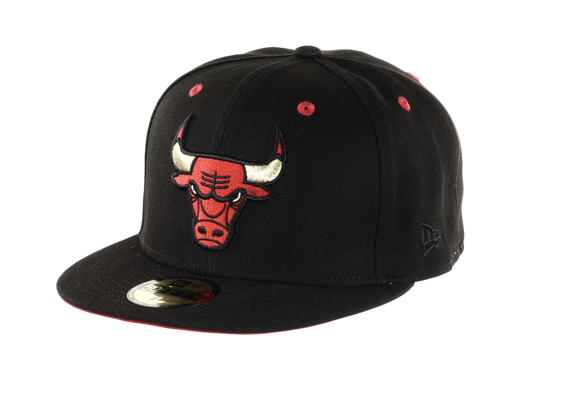 Chicago Bulls NBA Trophy Championships Years Sidepatch Black Scarlet 59Fifty Basecap New Era