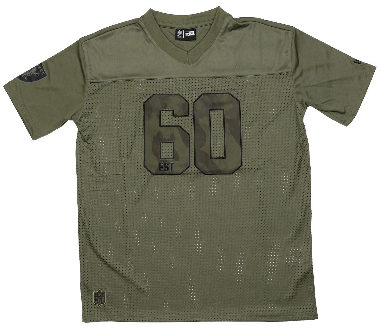 Oakland Raiders NFL Camo Jersey Est. Date T-Shirt New Era
