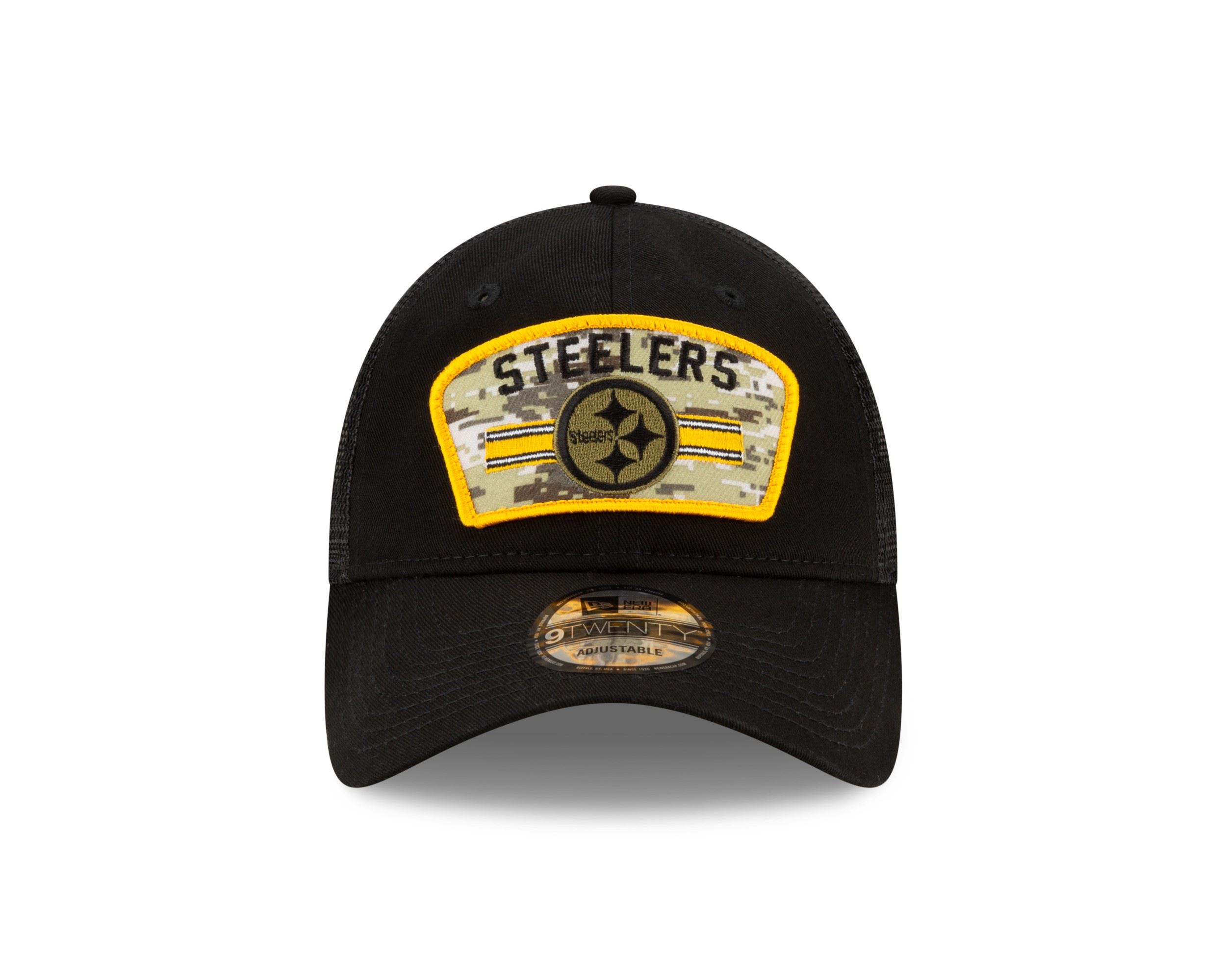 Pittsburgh Steelers NFL On Field 2021 Salute to Service Black 9Twenty Snapback Cap New Era