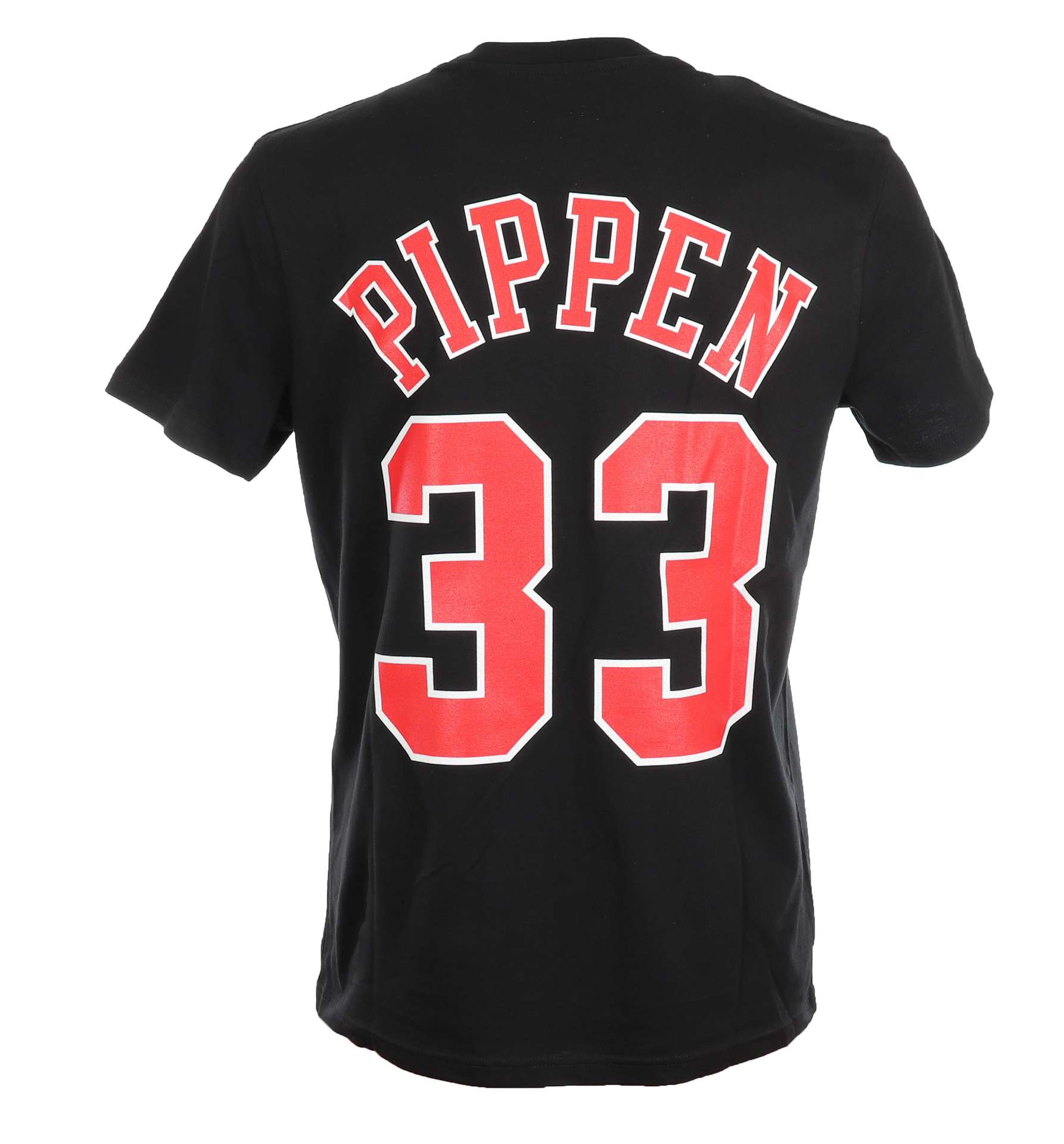 Scottie Pippen #33 Chicago Bulls Black NBA Name and Number Tee T-Shirt Mitchell & Ness