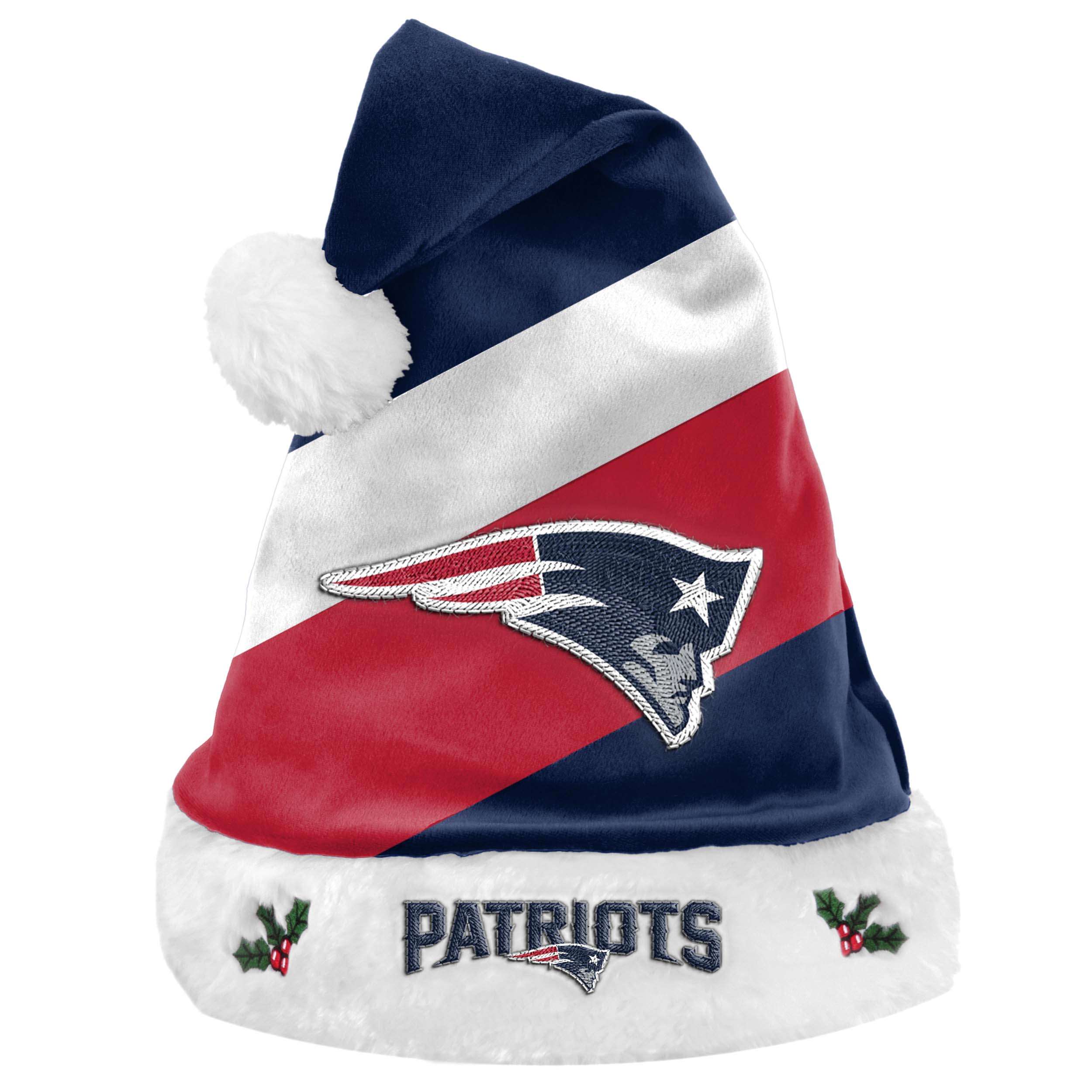 New England Patriots NFL 2021 Colorblock Santa Hat