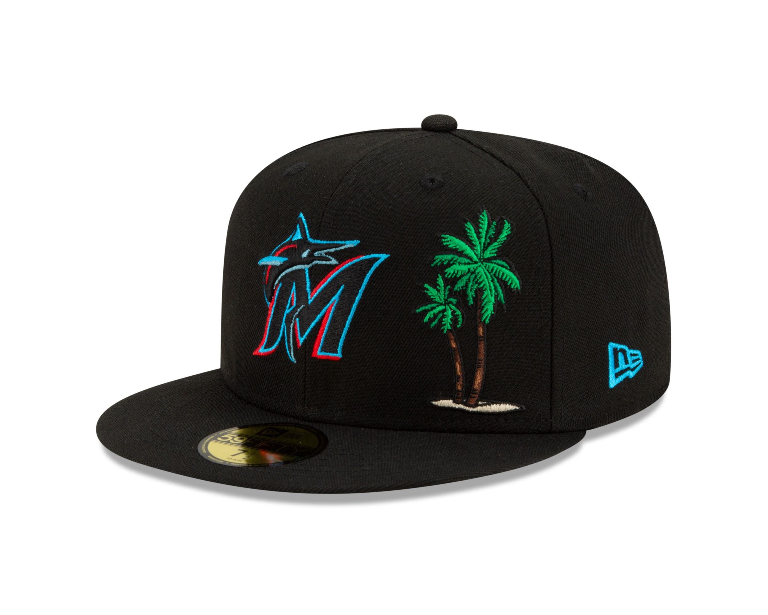 Miami Marlins MLB Black City Palm  Orange 59Fifty Basecap New Era