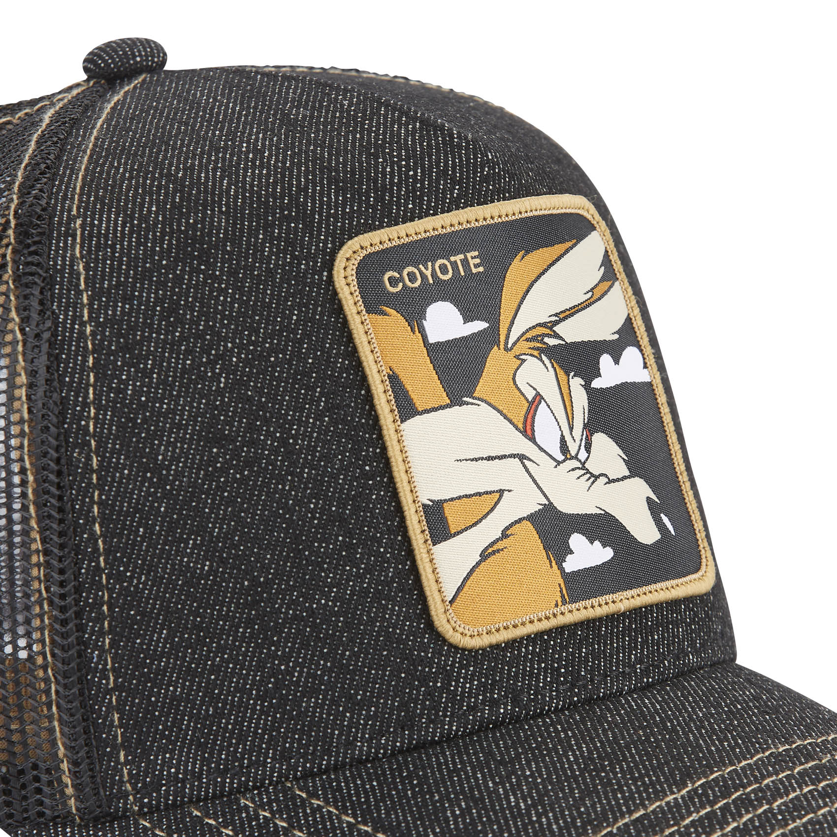 Wile E. Coyote Looney Tunes Black Gray Trucker Cap Capslab