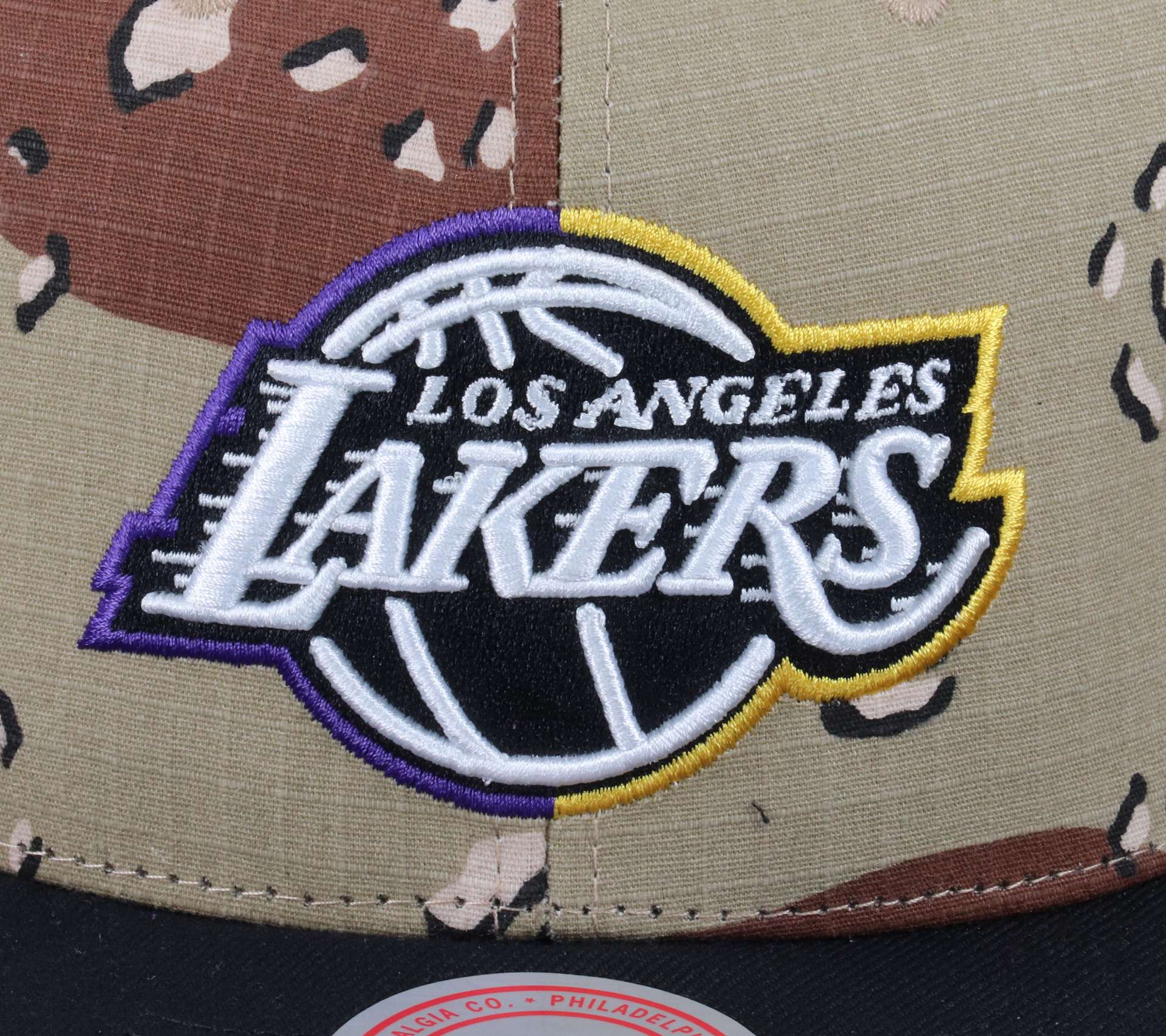 Los Angeles Lakers NBA Choco Camo Snapback Cap Mitchell & Ness