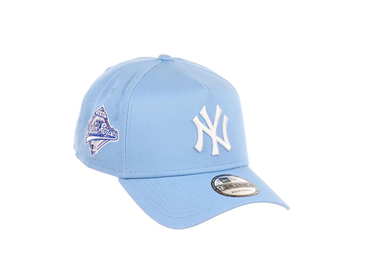 New York Yankees MLB Cooperstown 1996 World Series Sidepatch Sky Blue 9Forty A-Frame Snapback Cap New Era