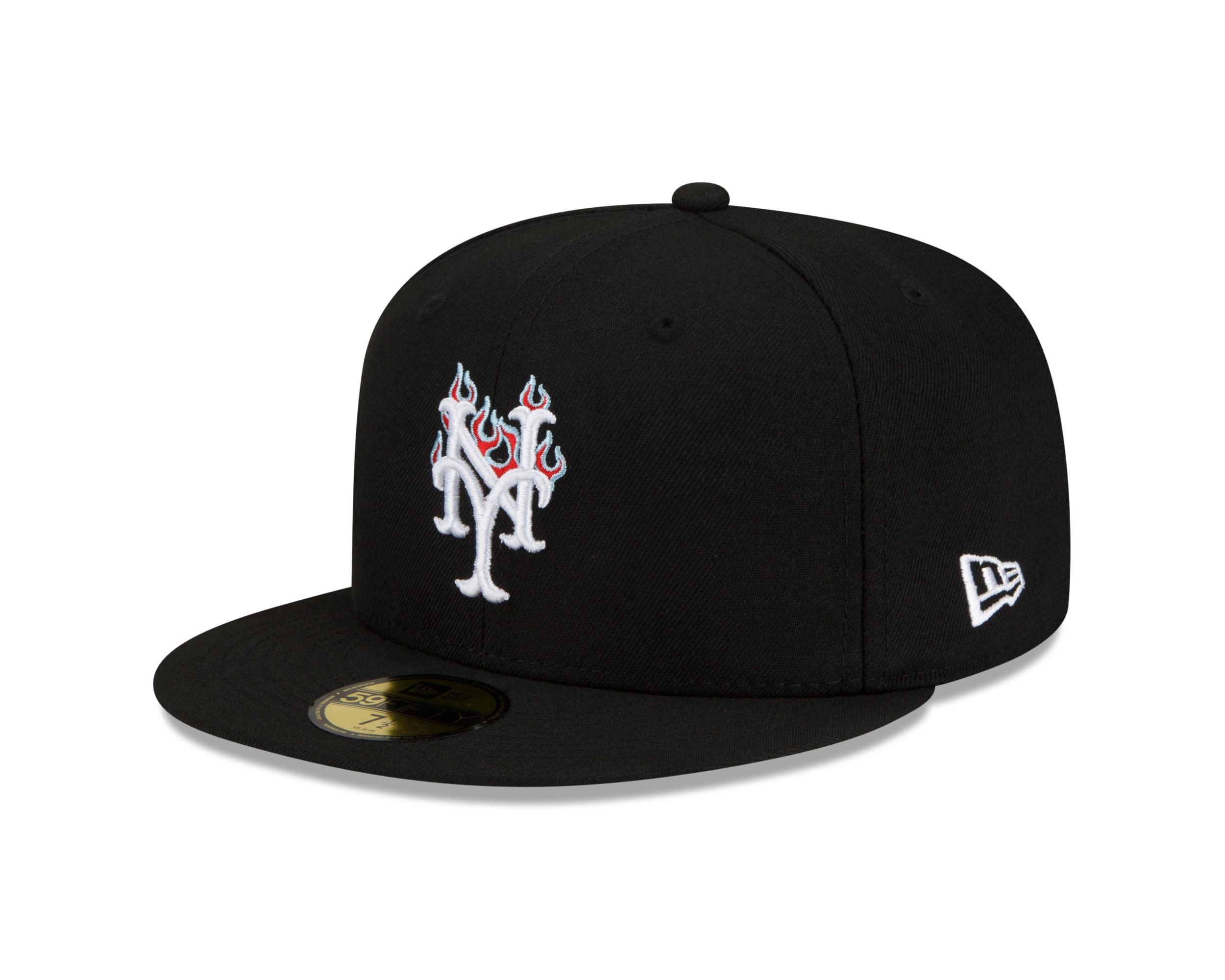 New York Mets Black MLB Team Fire 59Fifty Basecap New Era
