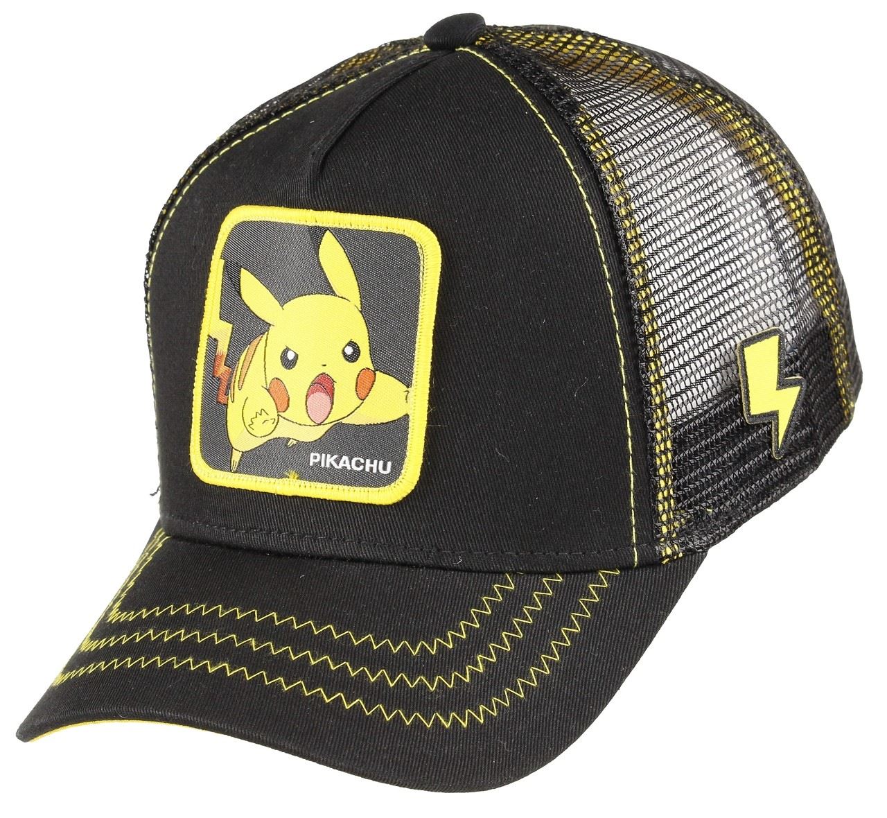 Pikachu Pokemon Black Trucker Cap Capslab
