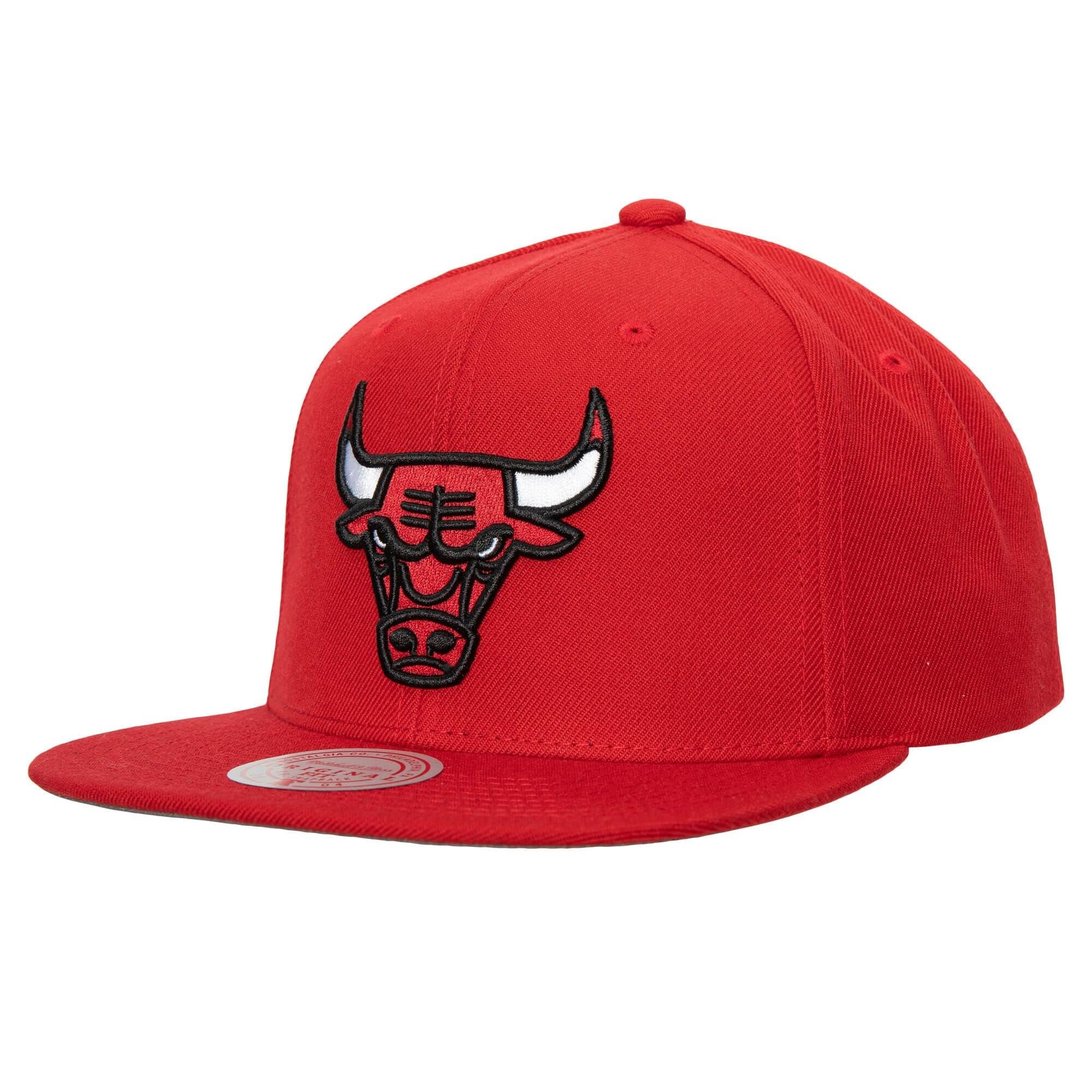 Chicago Bulls NBA Team Ground 2.0 Original Fit Rot Verstellbare Snapback Cap Mitchell & Ness