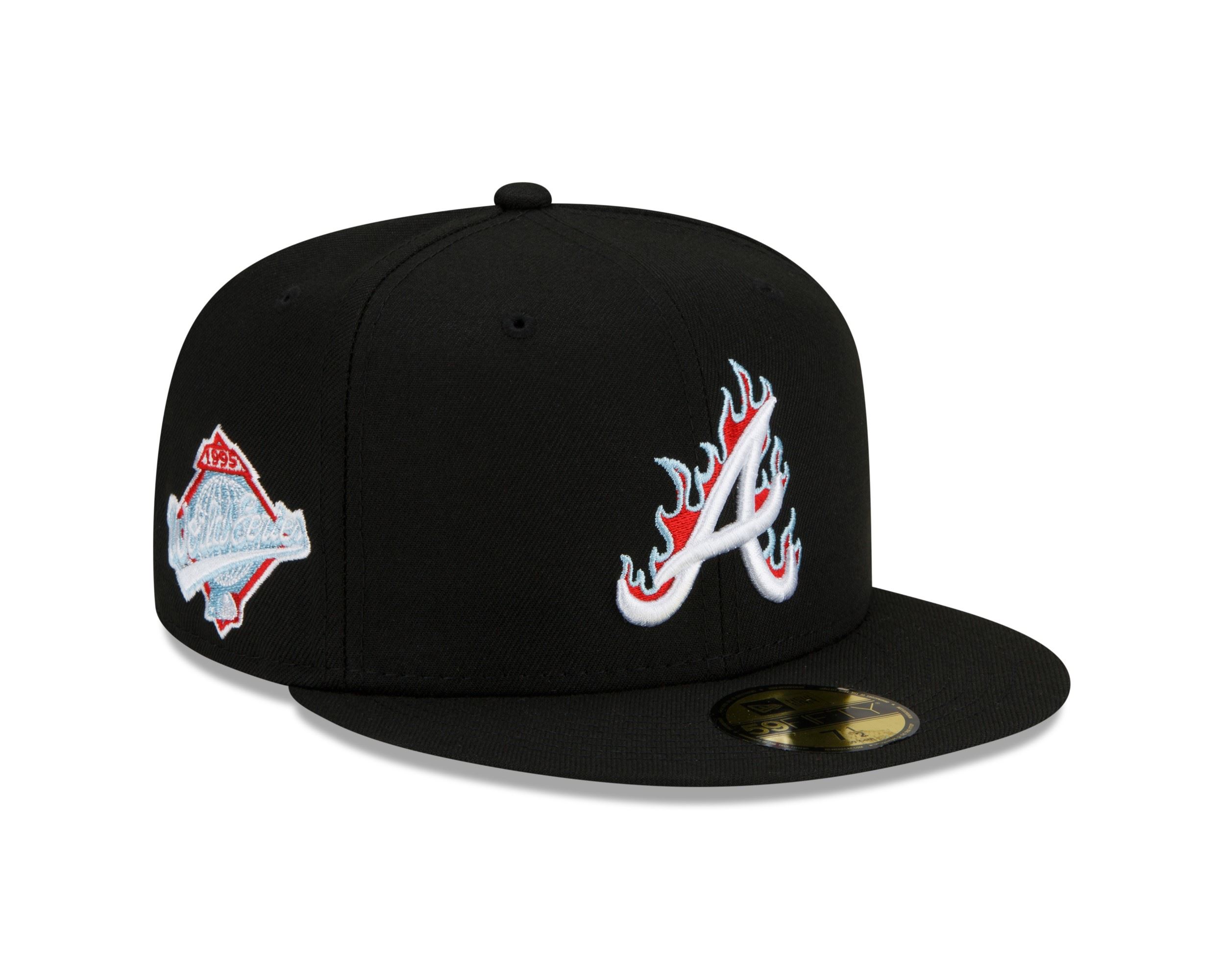 Atlanta Braves Black MLB Team Fire 59Fifty Basecap New Era