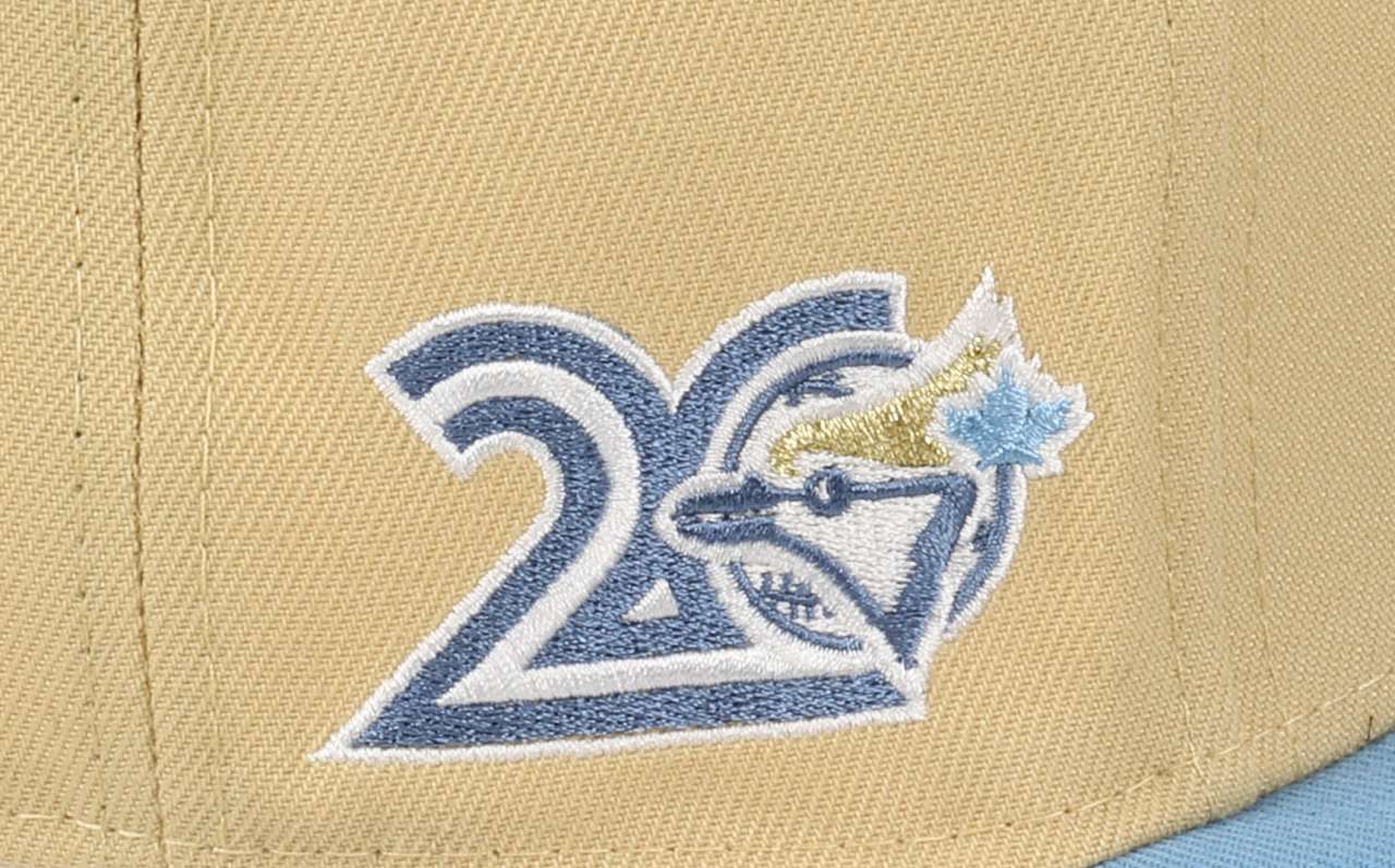 Toronto Blue Jays MLB 20th Anniversary Sidepatch Vegas Gold Skyblue 59Fifty Basecap New Era