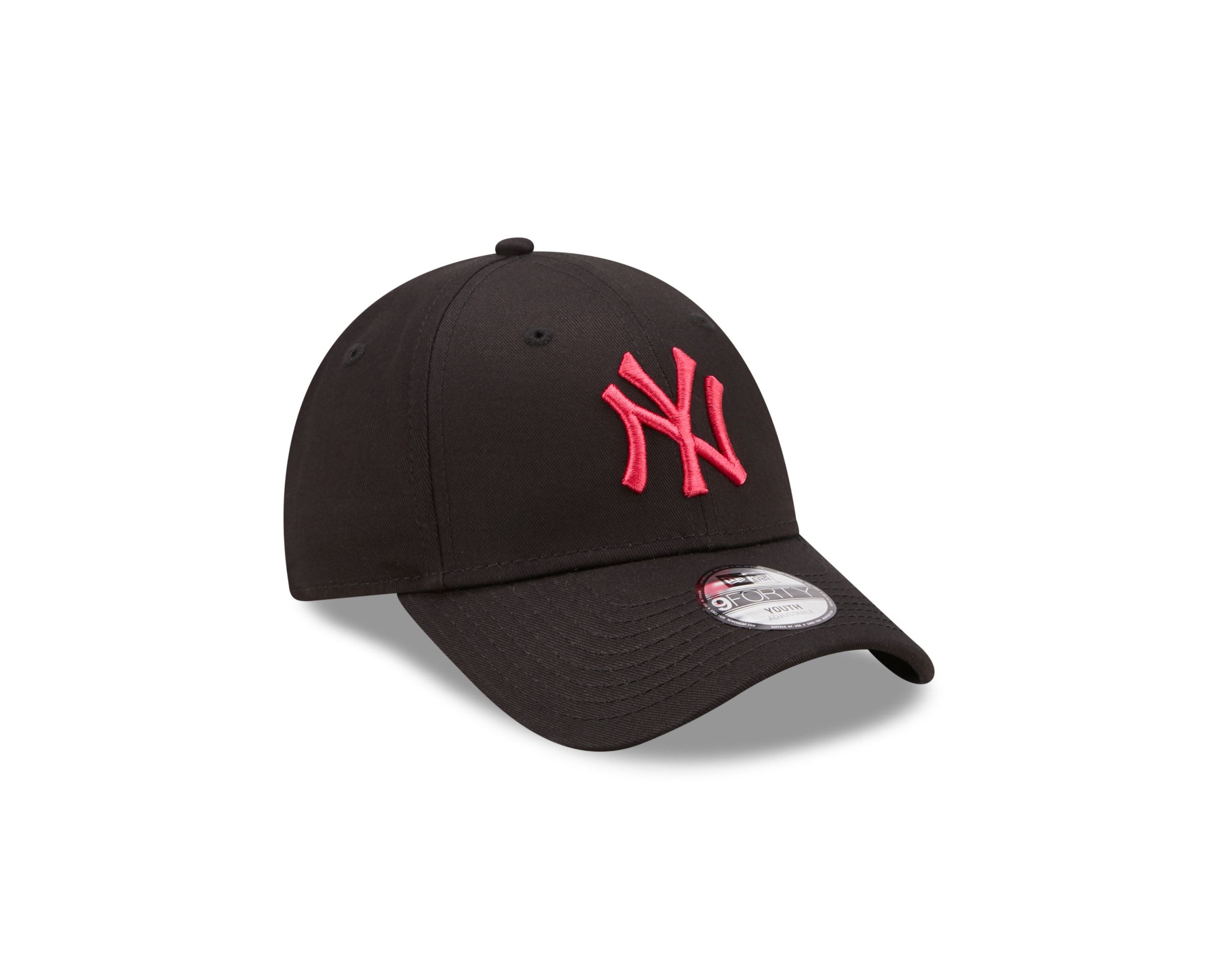 New York Yankees MLB League Essential Black Bright Red 9Forty Adjustable Kids Cap New Era