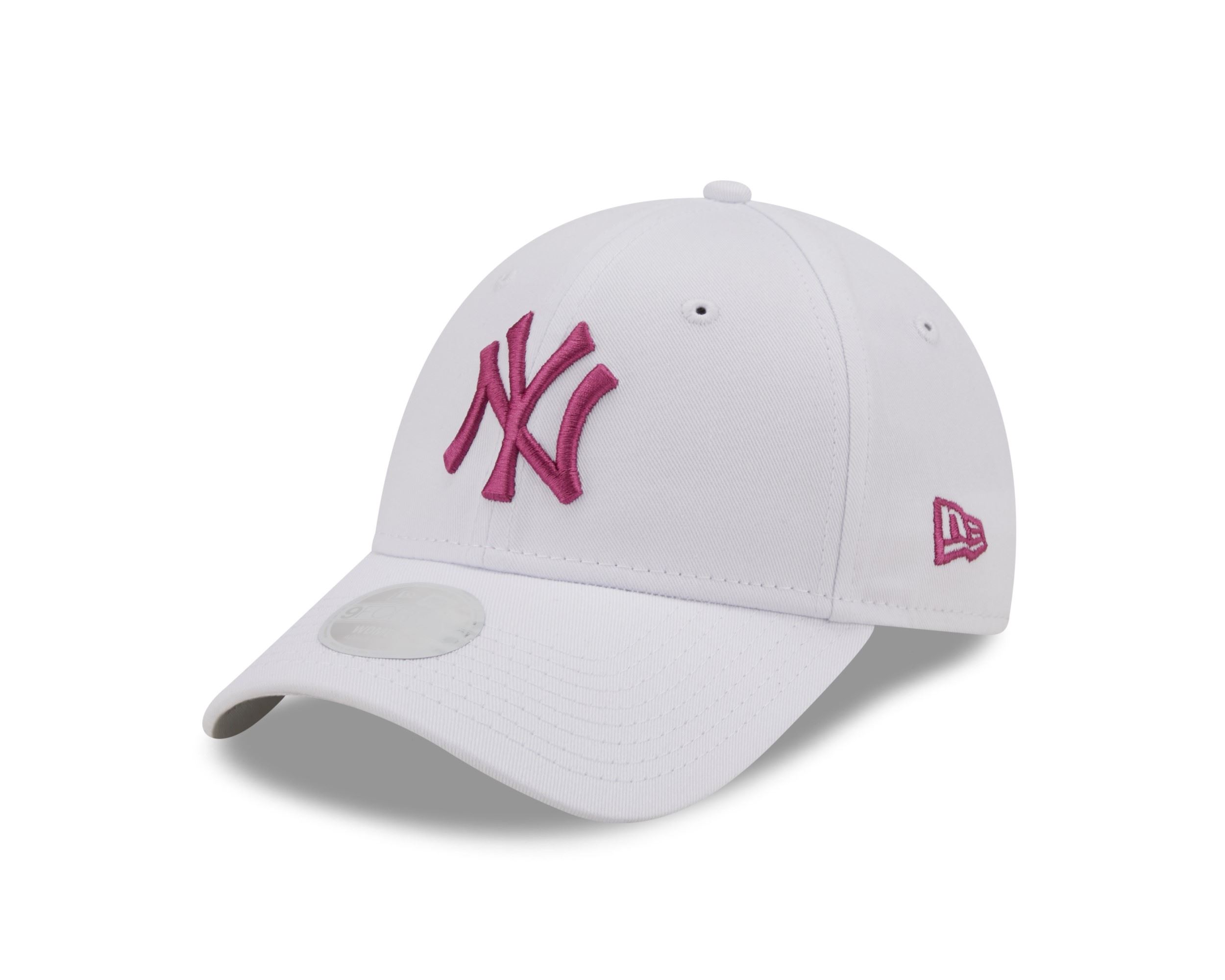 New York Yankees MLB League Essential White Pink 9Forty Adjustable Women Cap New Era