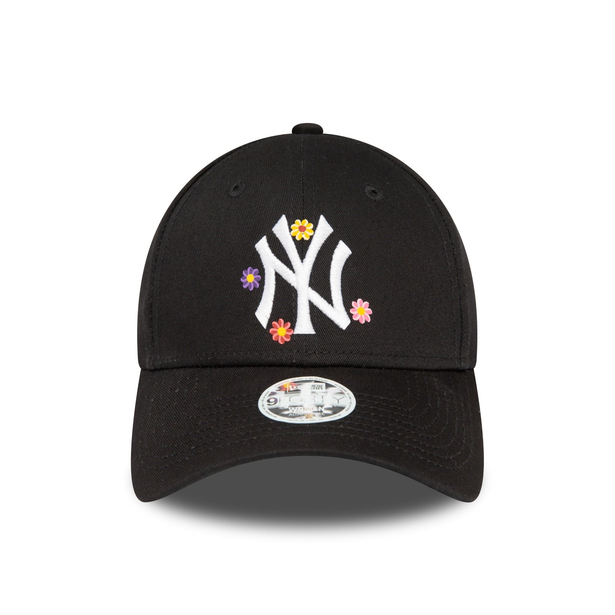 New York Yankees MLB Flower Schwarz 9Forty Verstellbare Damen Cap New Era
