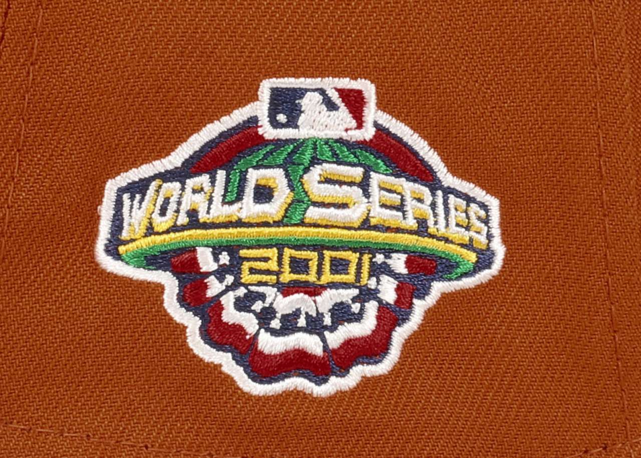 Arizona Diamondbacks MLB World Series 2001 Sidepatch Orange Black Cord 9Forty A-Frame Snapback Cap New Era
