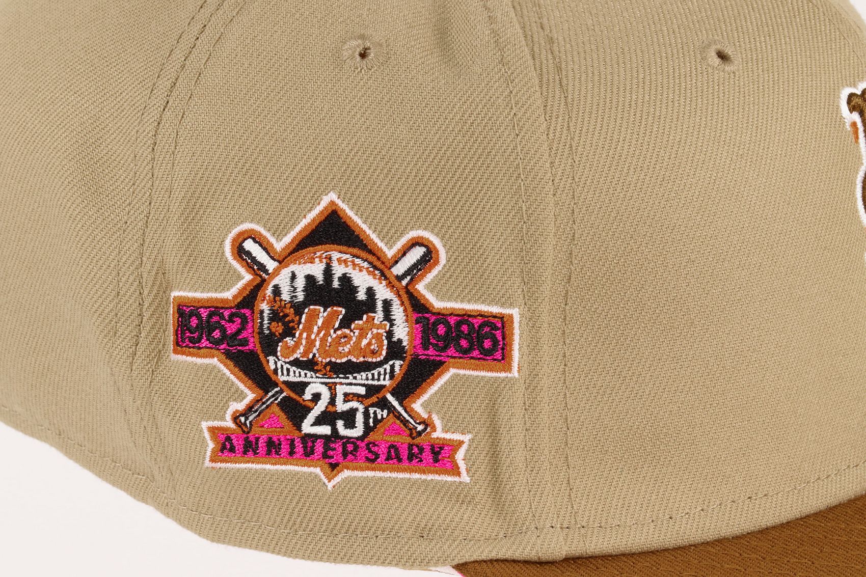 New York Mets MLB Side Patch 25th Anniversary Beige 59Fifty Basecap New Era
