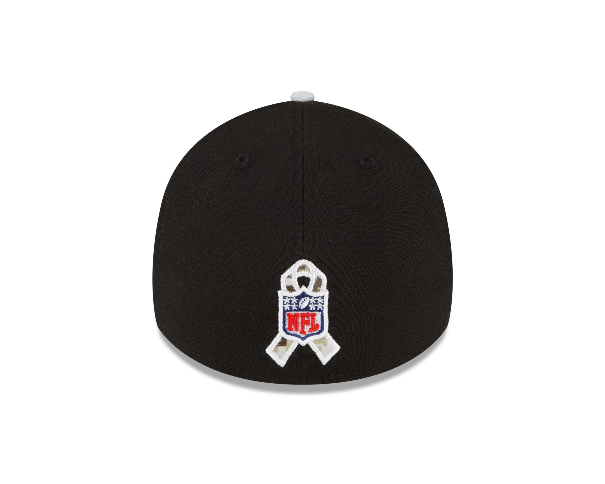 Las Vegas Raiders NFL Salute to Service 2022 Black Grey 39Thirty Stretch Cap New Era