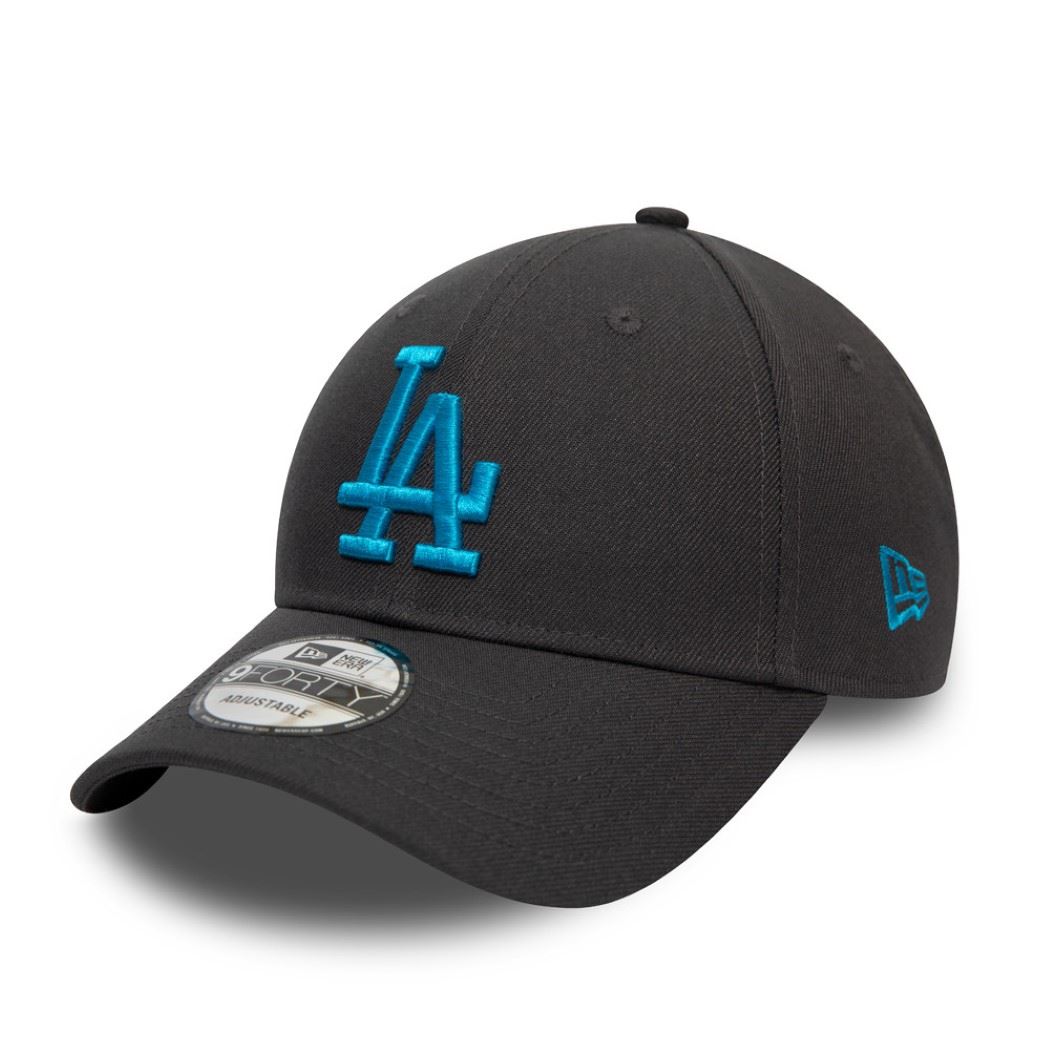 Los Angeles Dodgers MLB Pop Logo Graphite Blue 9Forty Adjustable Snapback Cap New Era