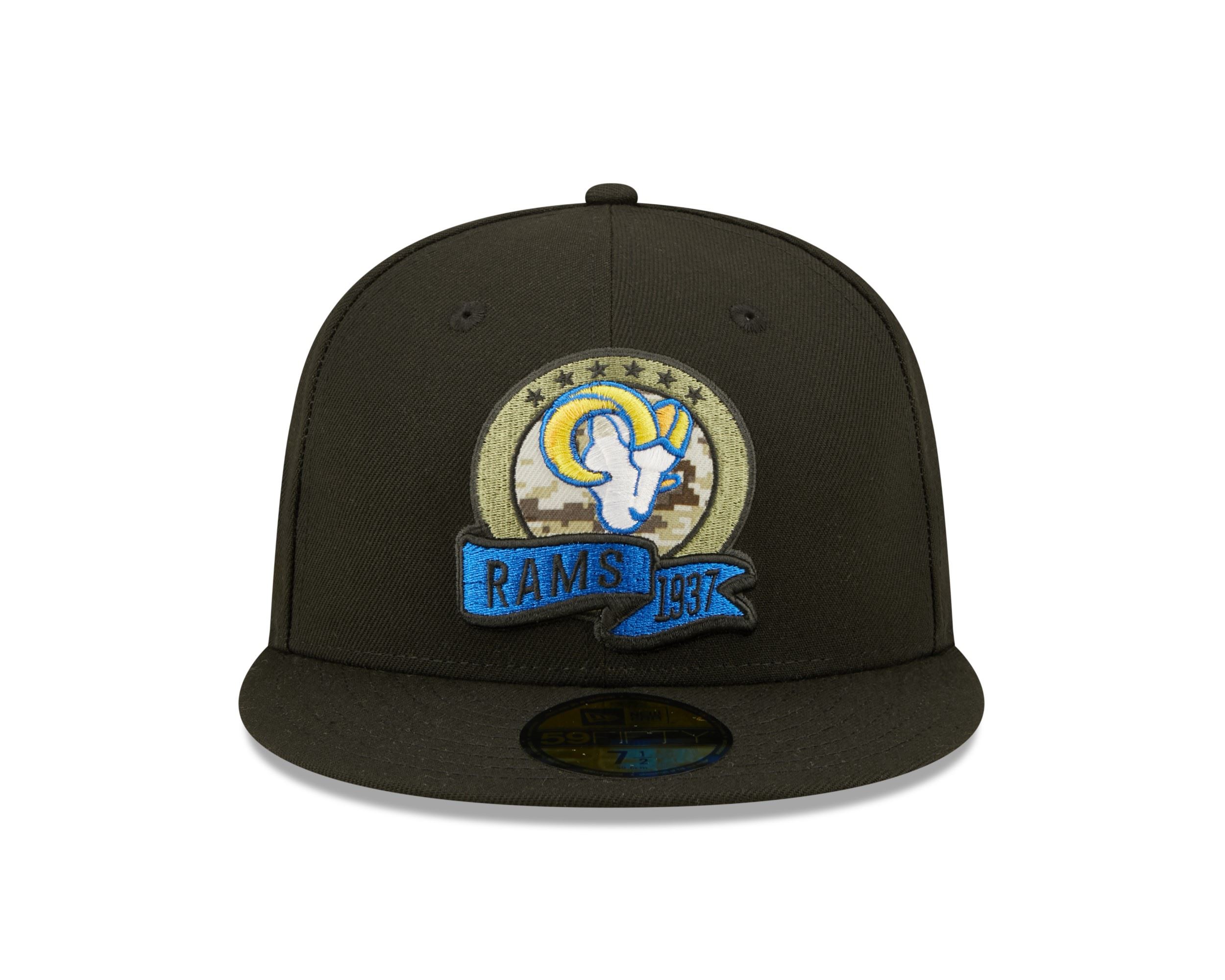 Los Angeles Rams NFL Salute to Service 2022 Black 59Fifty Basecap New Era
