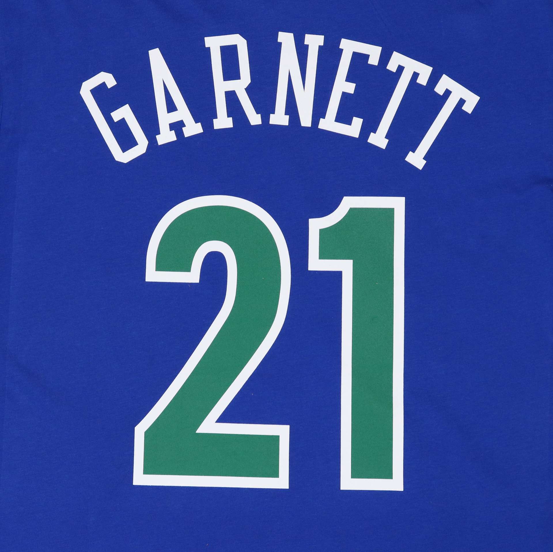 Kevin Garnett #21 Minnesota Timberwolves NBA Name & Number Tee Royal T-Shirt Mitchell & Ness