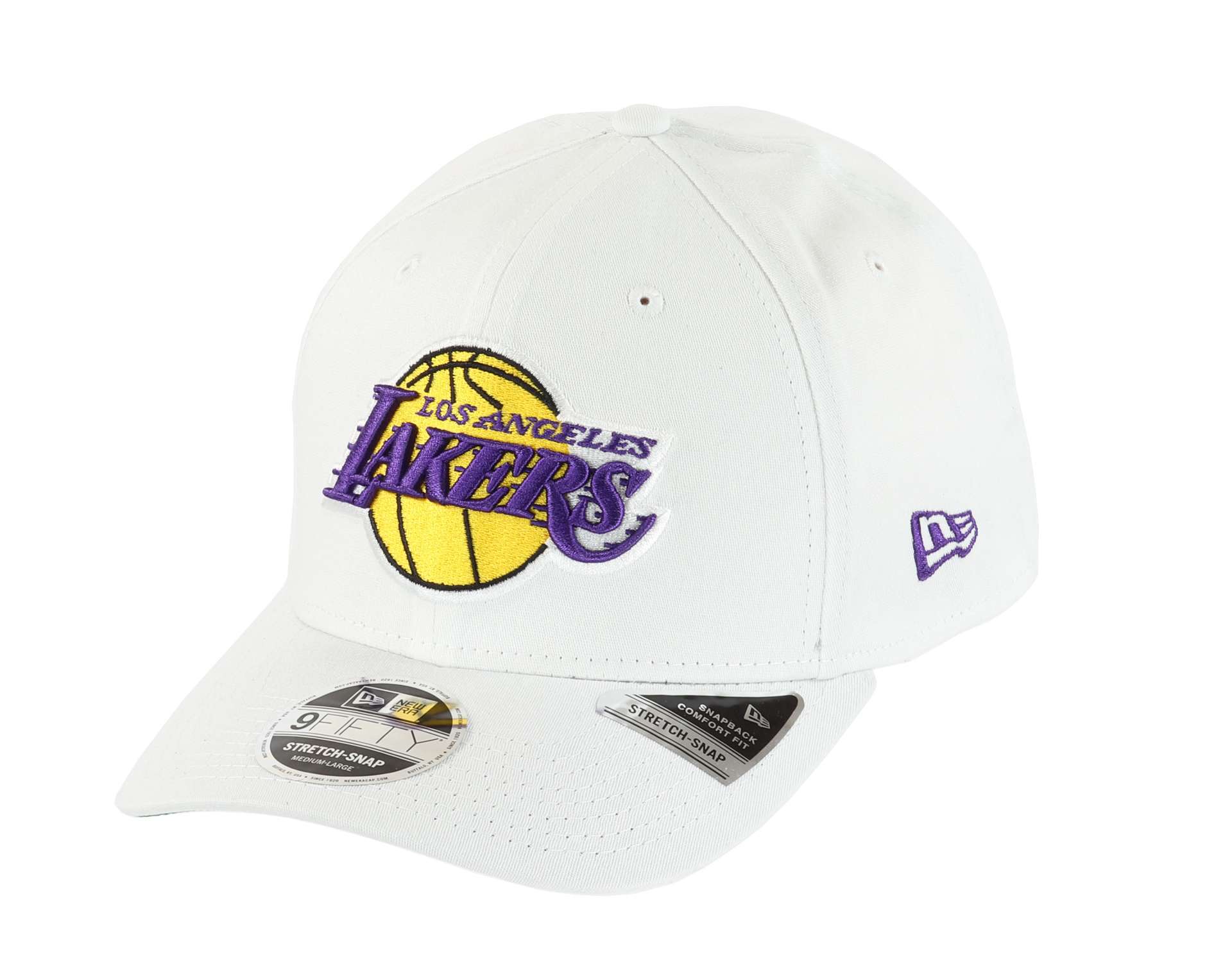 Los Angeles Lakers NBA Team Colour White 9Fifty Stretch Snapback Cap New Era