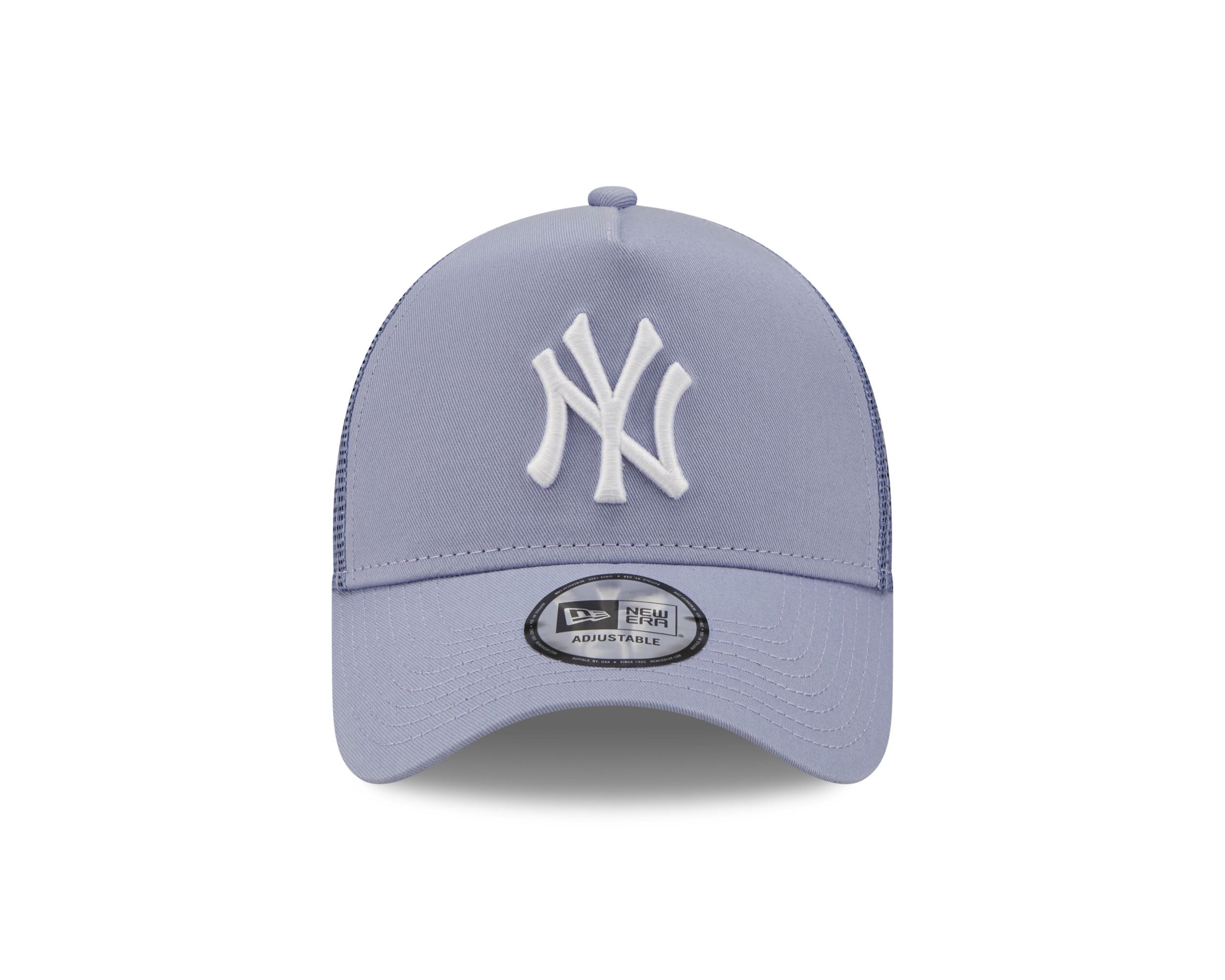 New York Yankees MLB Tonal Mesh Purple A-Frame Adjustable Trucker Cap New Era