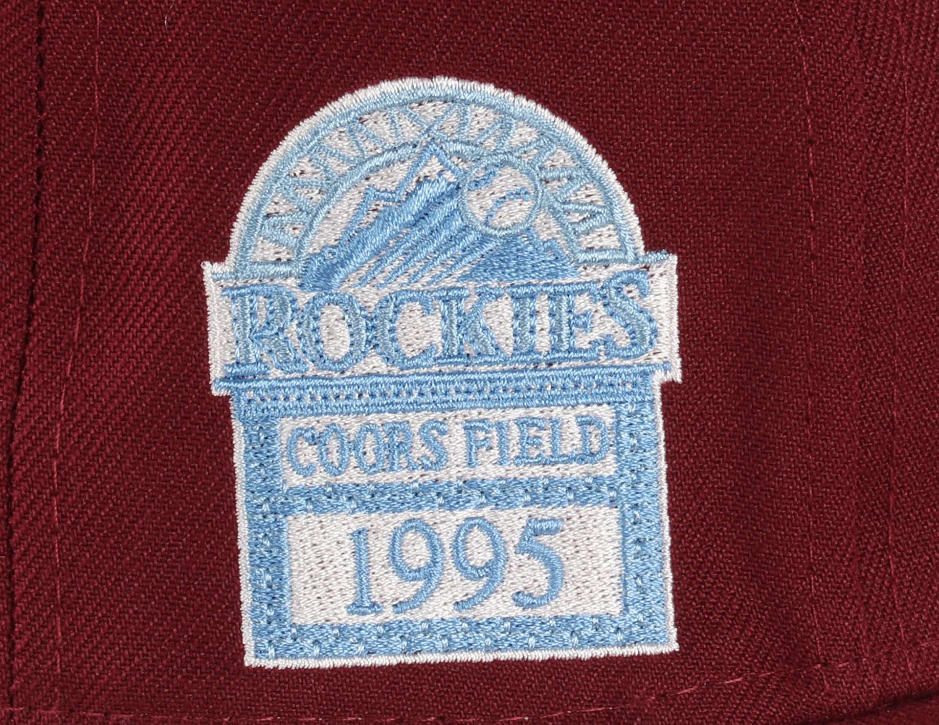 Colorado Rockies MLB Cooperstown Coors Field 1995 Sidepatch Maroon Blue 59Fifty Basecap New Era