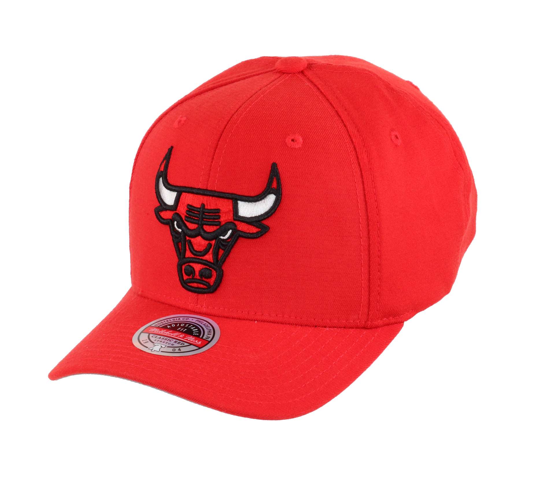 Chicago Bulls Red NBA Team Ground Stretch Snapback Cap Mitchell & Ness