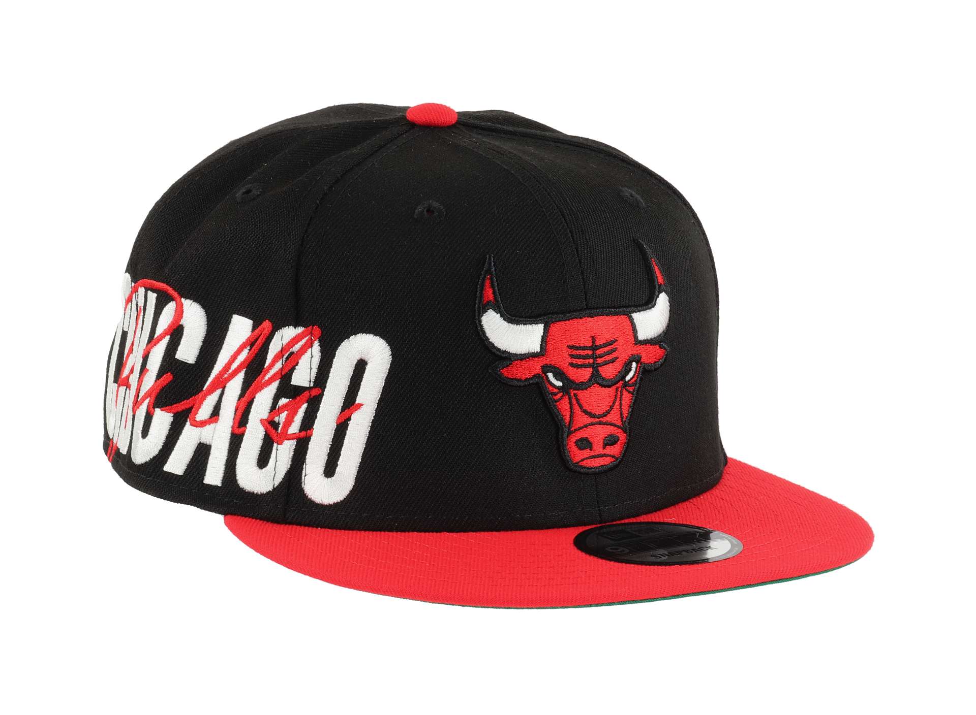 Chicago Bulls Sidefont Black / Red 9Fifty Snapback Cap New Era