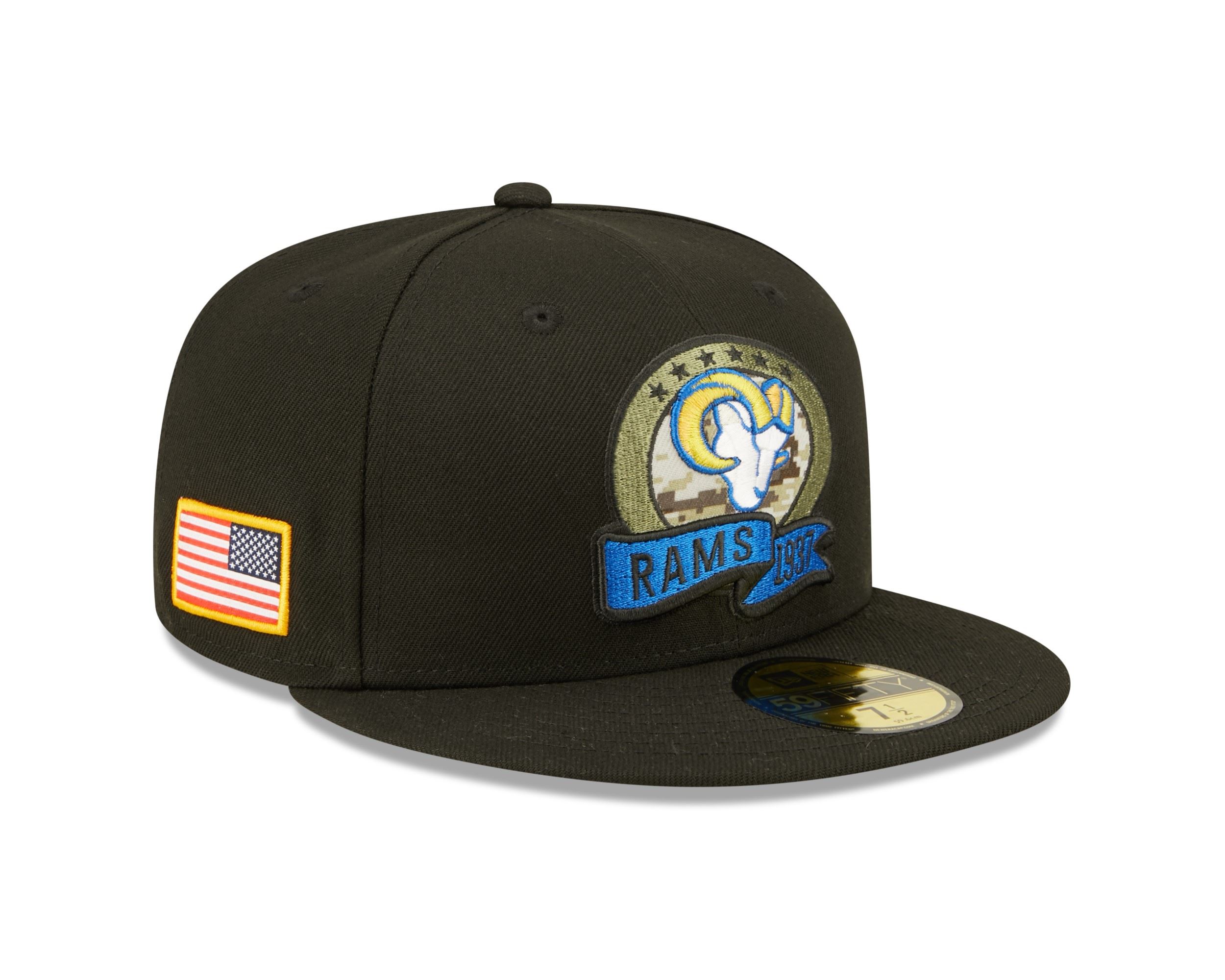Los Angeles Rams NFL Salute to Service 2022 Black 59Fifty Basecap New Era