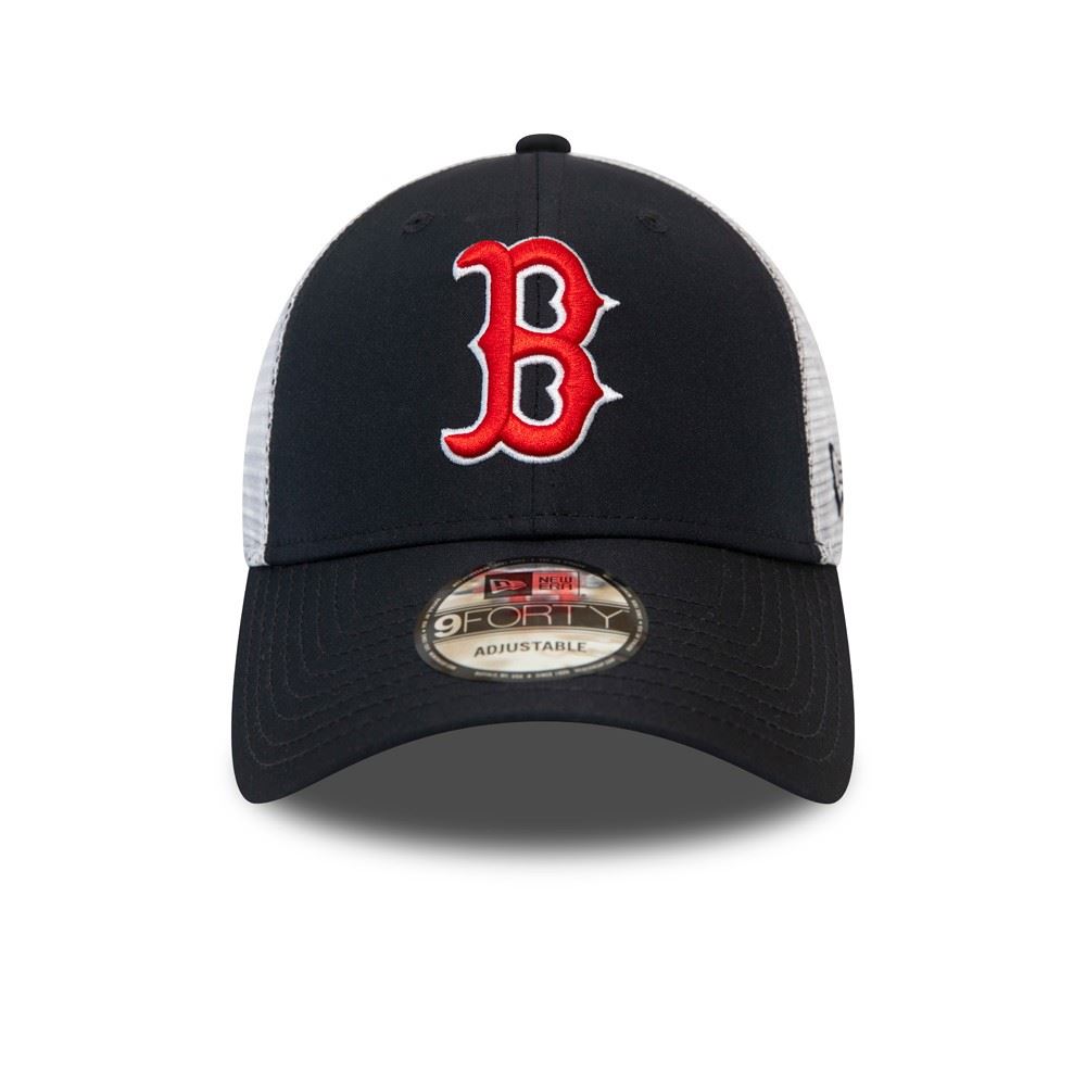 Boston Red Sox Summer League Navy 9Forty Trucker Strapback Cap New Era